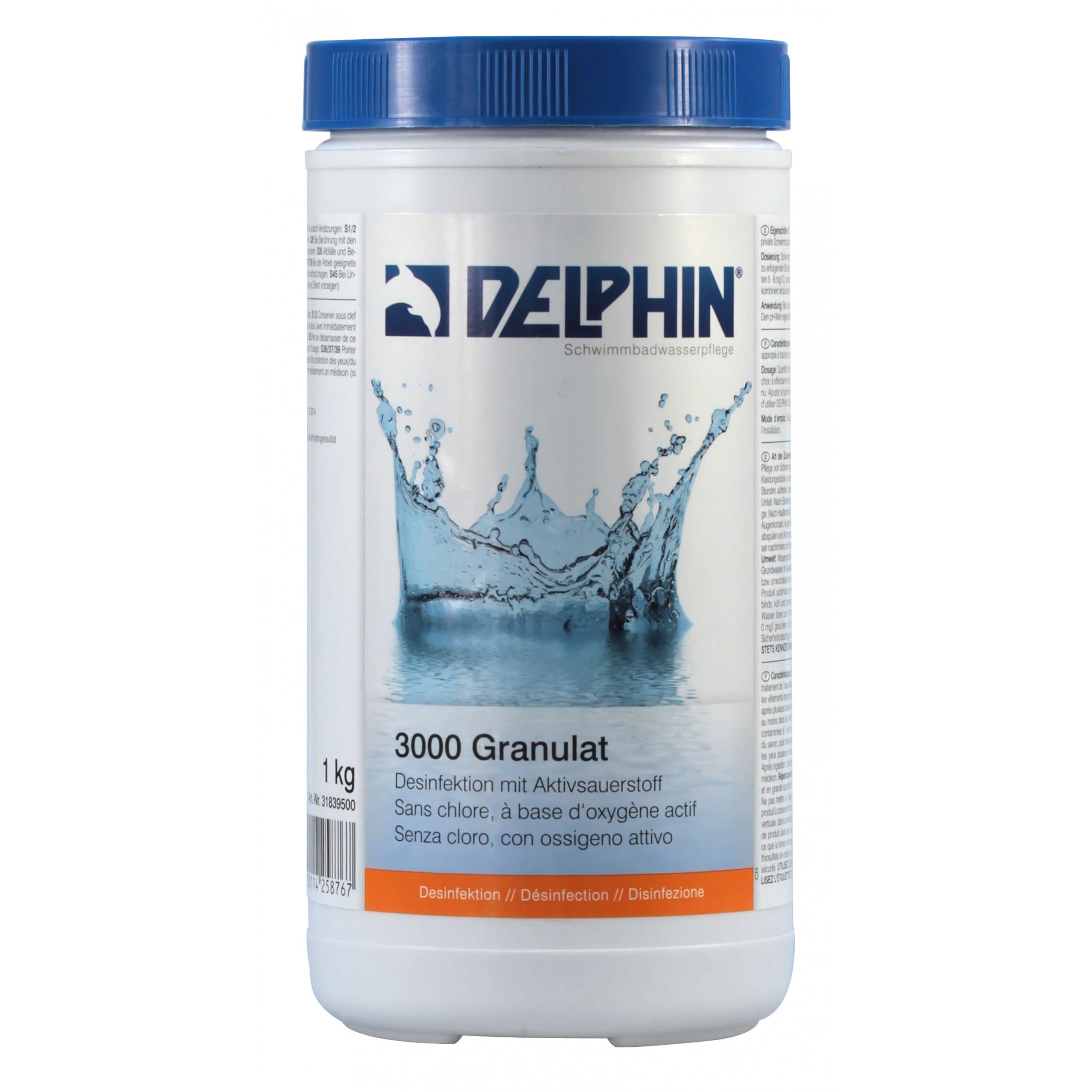 Poolpflege Delphin 3000 Granulat 1 kg schnelllösliches Aktivsauerstoff