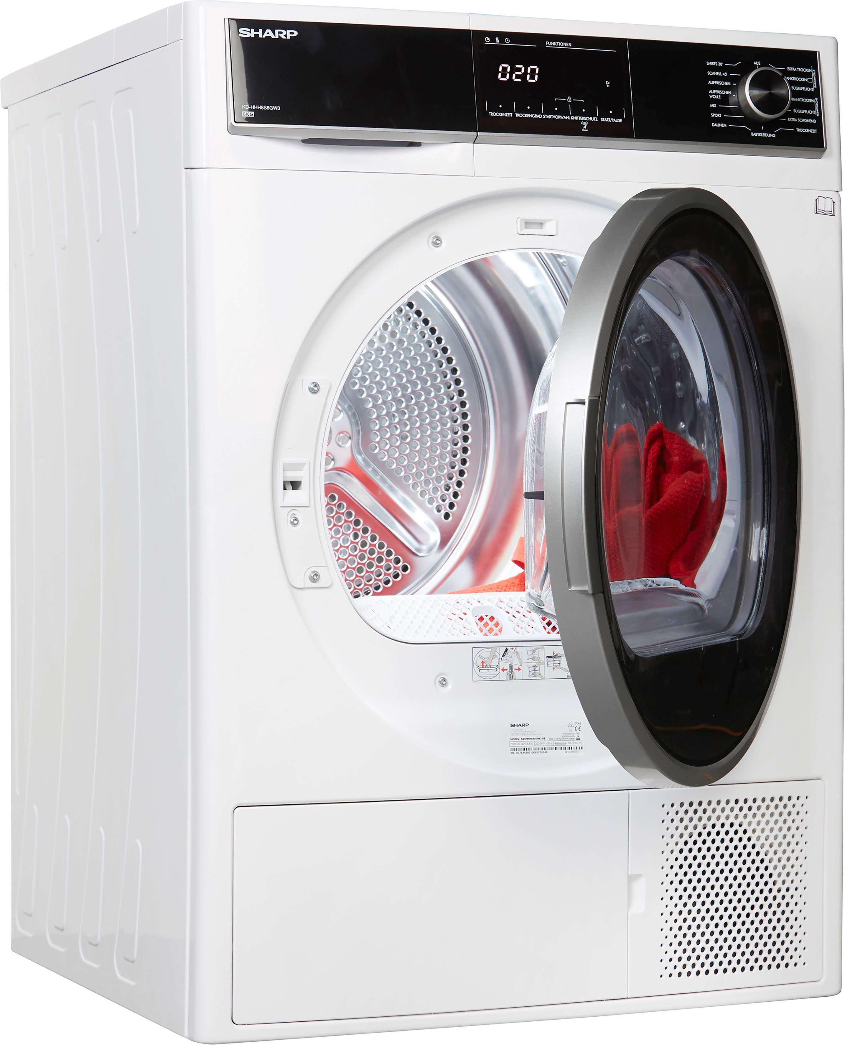 Sharp Wärmepumpentrockner KD-HHH8S8GW3-DE