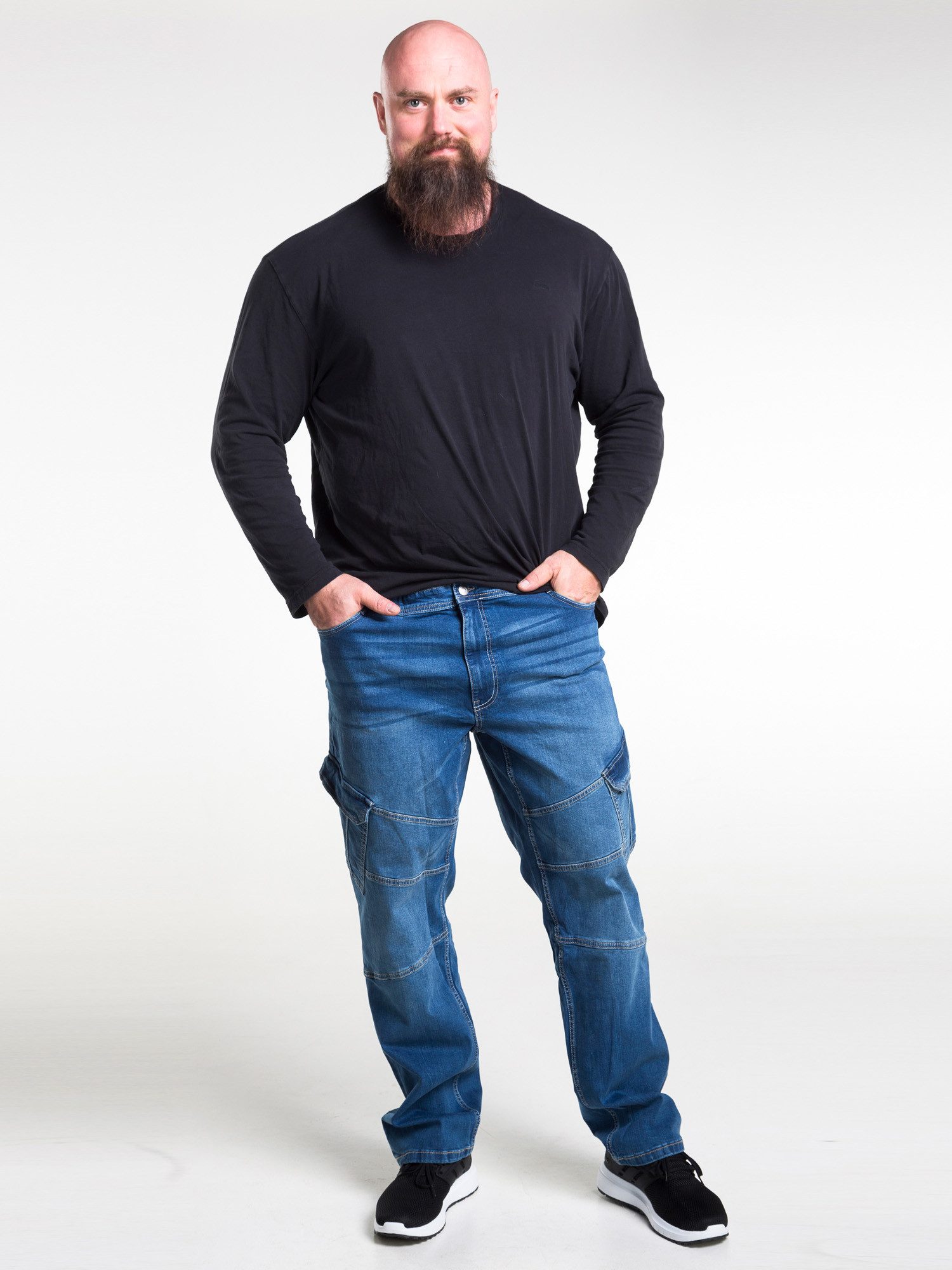 Mill&Tailor Cargojeans 6 Pocket Style Denim regular Straight-Cut