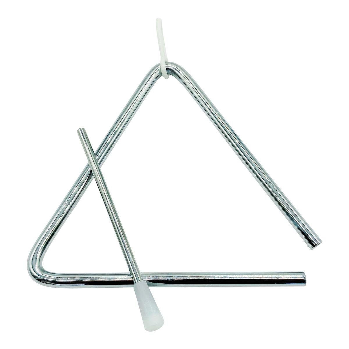 Spielzeug-Musikinstrument GICO Kinder Triangel aus Metall groß 15 x 15 cm mit Klöppel 3870