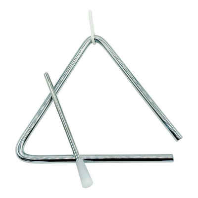 GICO Spielzeug-Musikinstrument GICO Kinder Triangel aus Metall groß 15 x 15 cm mit Klöppel 3870