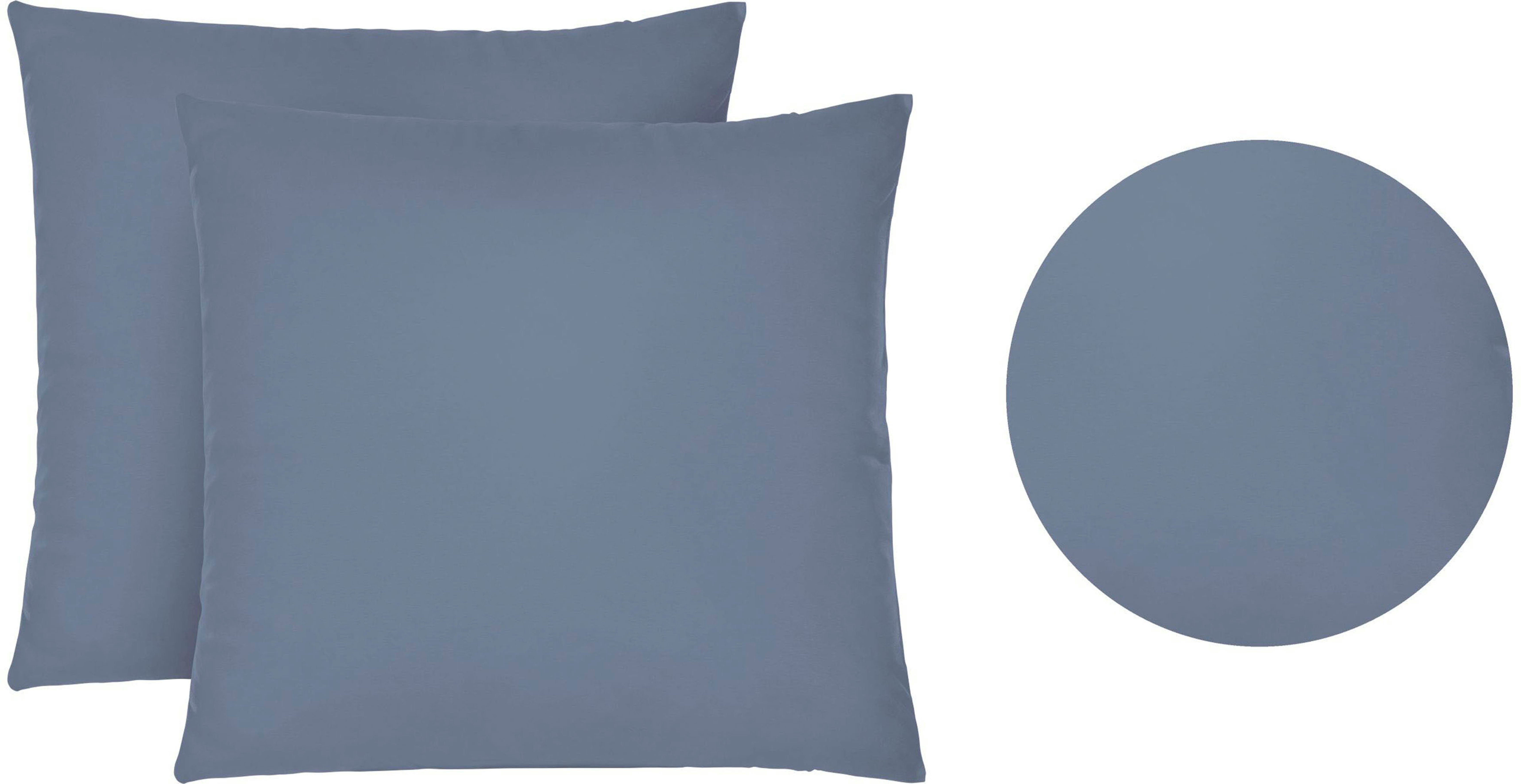 Biberna Kissenbezug Michi Feinjersey mit Reißverschluss, (2 Stück), verschiedene Größen, Feinjersey Kissenhülle aus 100% Baumwolle