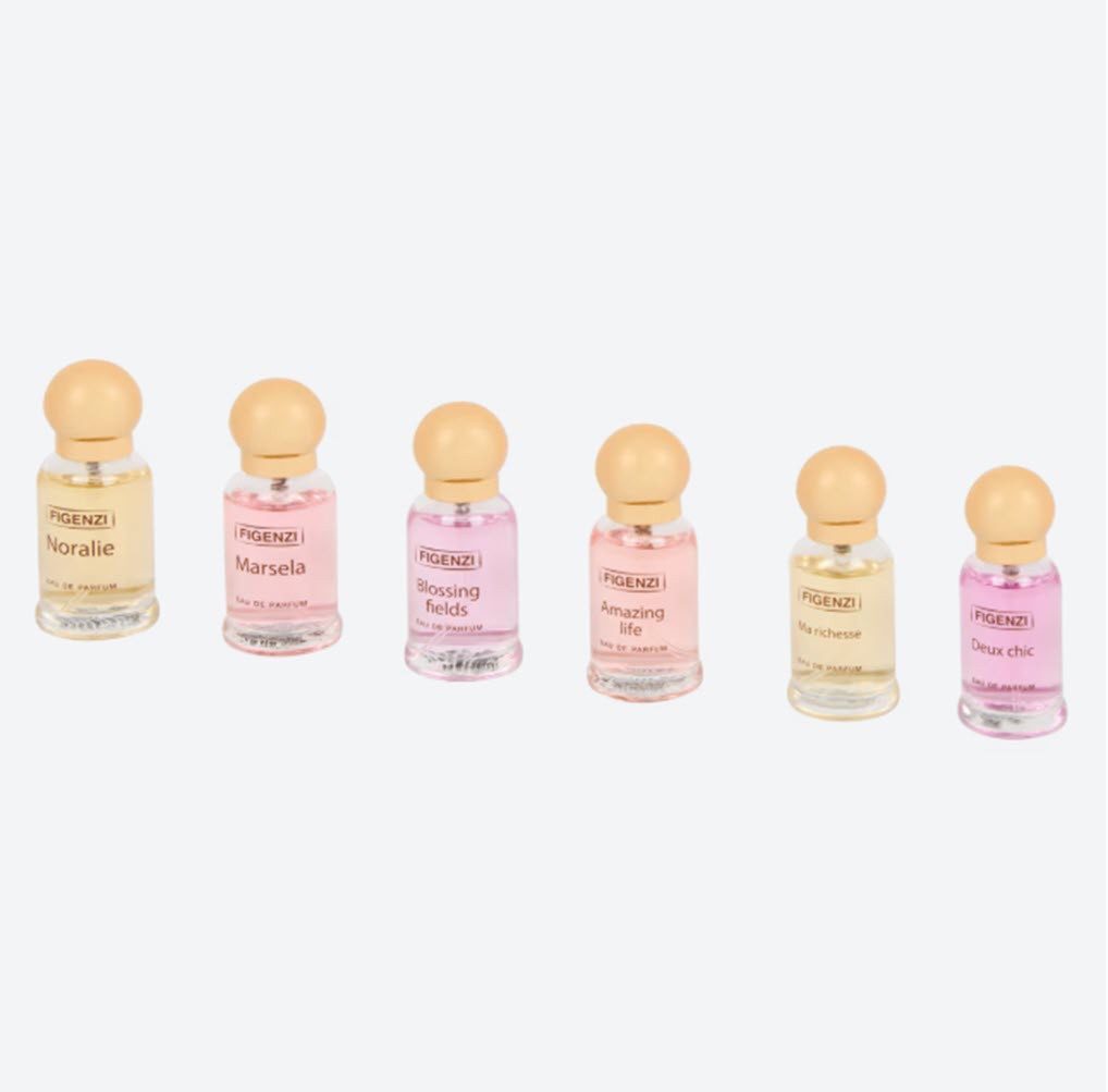 Spectrum Eau de Parfum Geschenkset Figenzi 6 x 15 ml EDP Parfümset Mini-Flacon, 6-tlg.