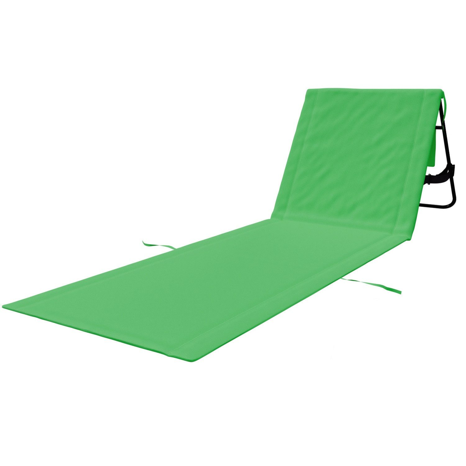24Move Strandtuch, Strandmatte, Klappbare Campingliege, Tragetasche, (für Urlaub oder Garten), faltbar zur Tasche und Gurt, 1er, grün, Strandtuch