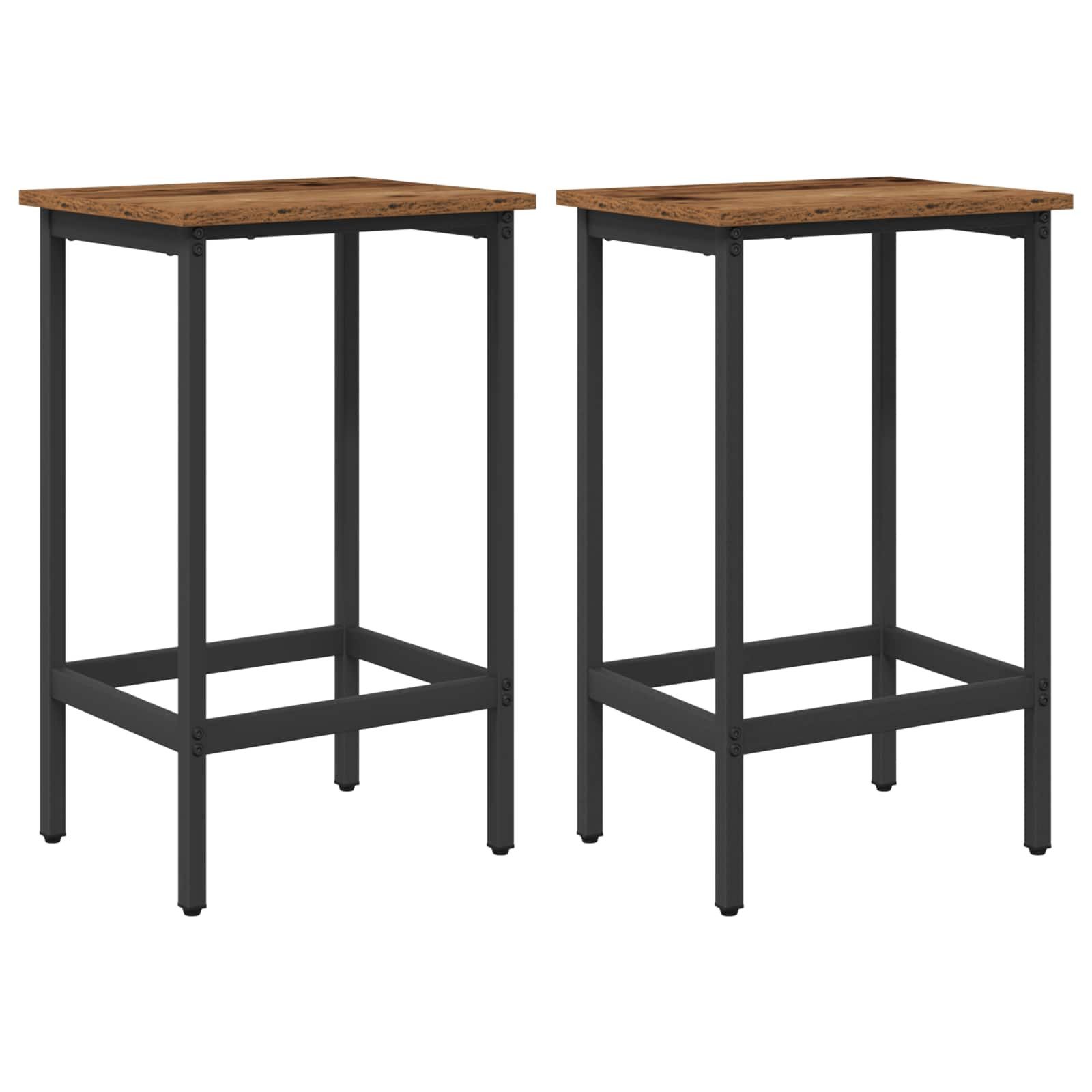 vidaXL Barhocker Barhocker 2 pcs Altholz 40 x 32 x 64 cm Holzwerkstoff (2 St)