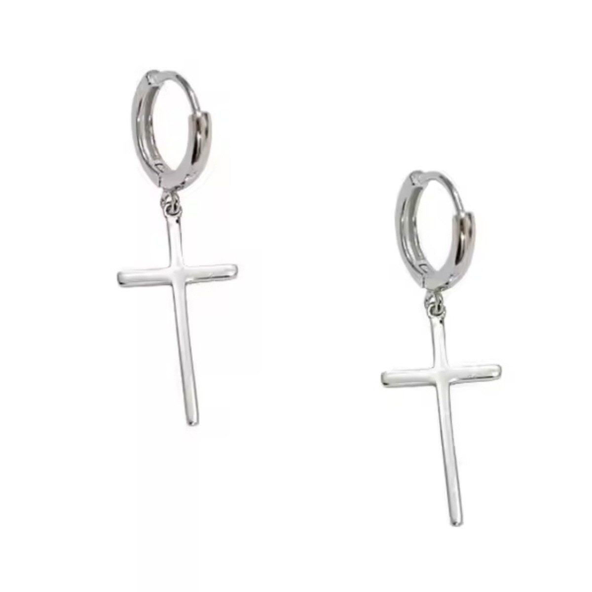 ELLAWIL Paar Creolen Ohrschmuck Ohrstecker Damenohrringe Creole Kreuzanhäng günstig online kaufen