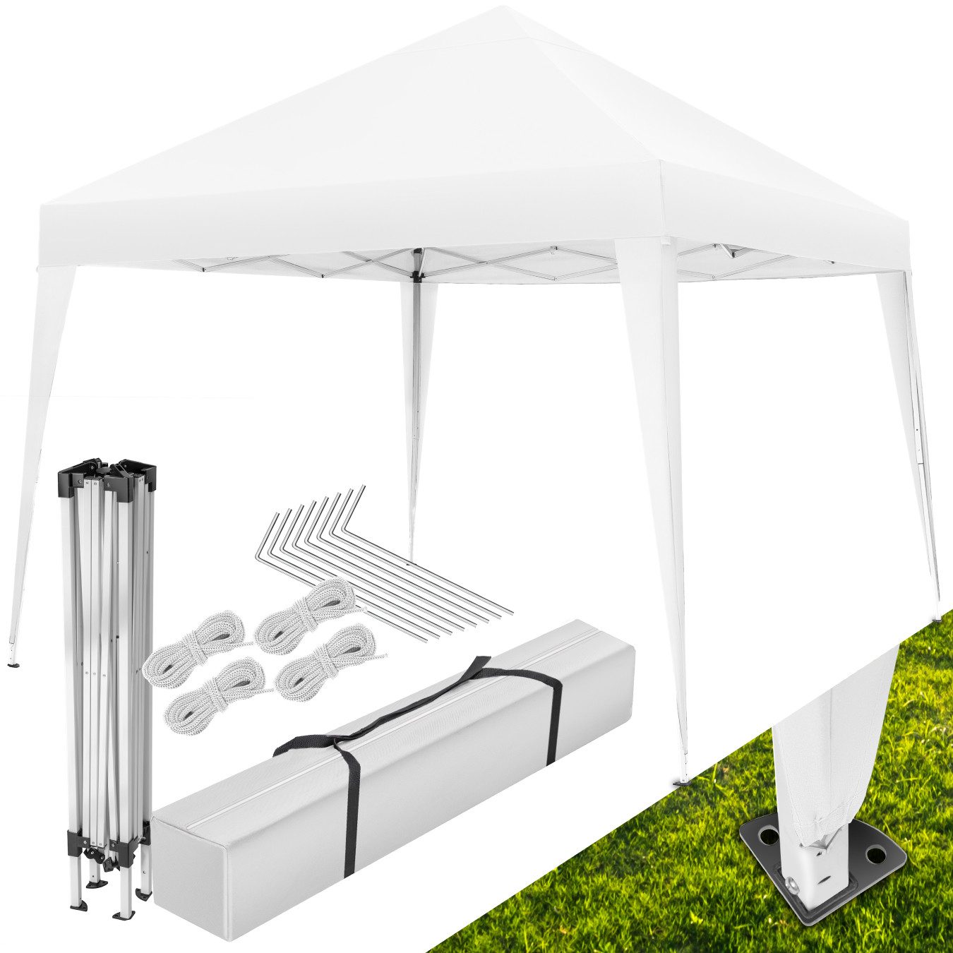 tectake Pavillon Linosa, mit 0 Seitenteilen, günstig online kaufen