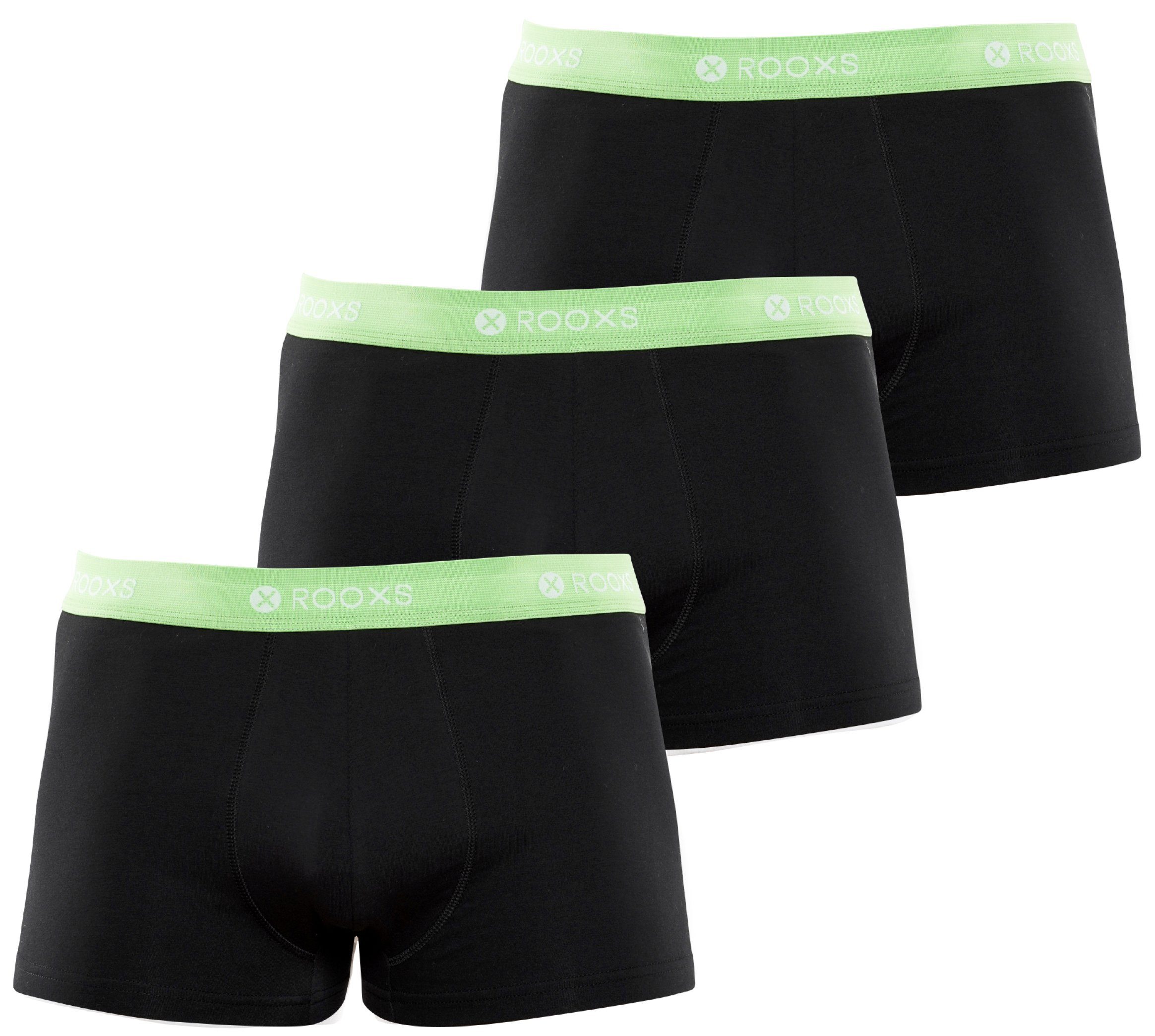 ROOXS Boxershorts Enge Unterhosen Herren Männer (3-St) Baumwolle Retroshorts
