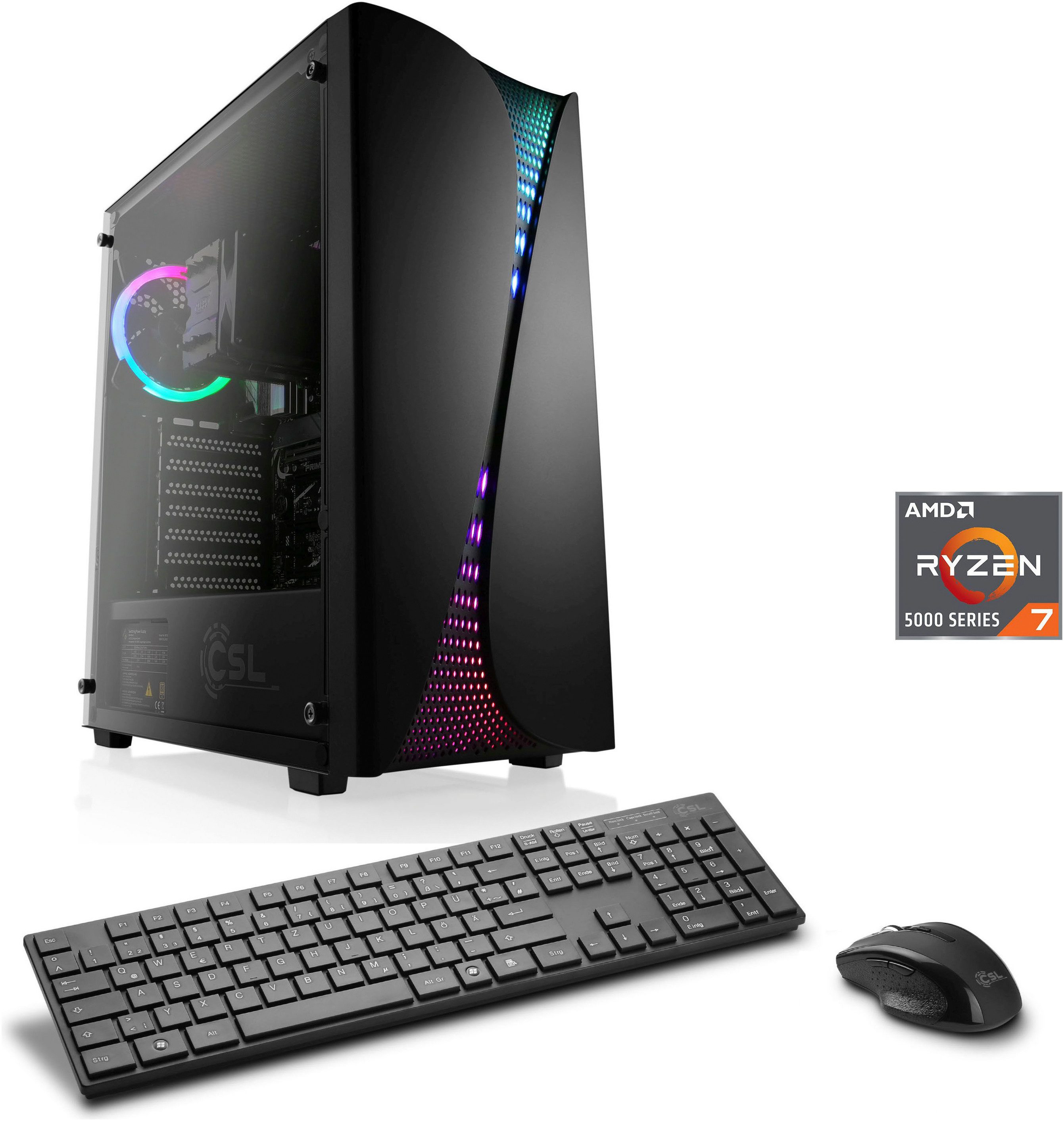 CSL Levitas V28335 PC (AMD Ryzen 7 Ryzen 7, 32 GB RAM, 1000 GB SSD, Luftkühlung)