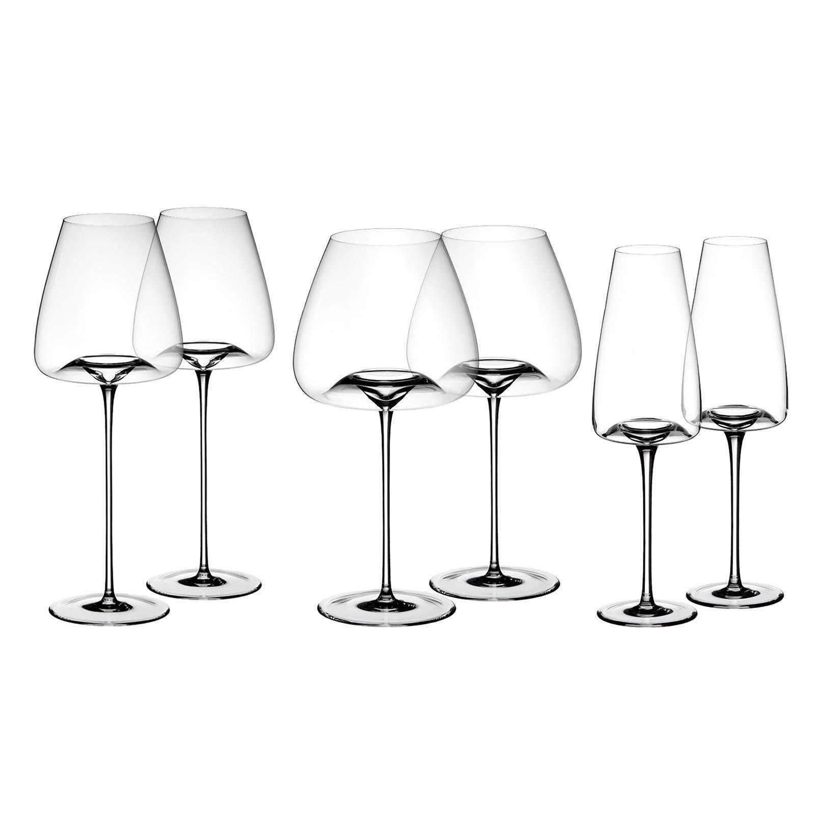 ZIEHER Glas Vision Weingläser 6er Set, Glas