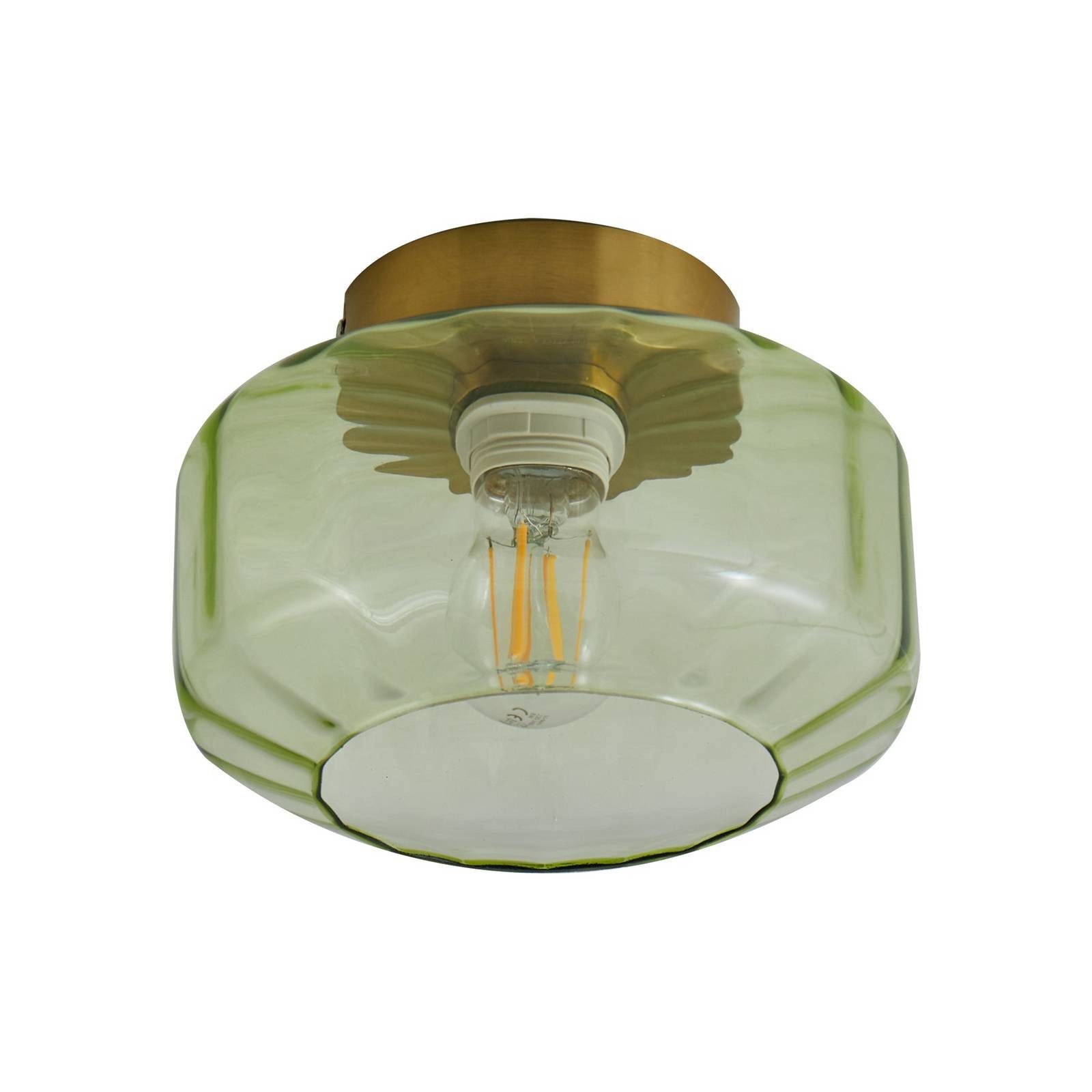 Lindby Hildur, Glas Grün IP20, 1 x 15 W LED