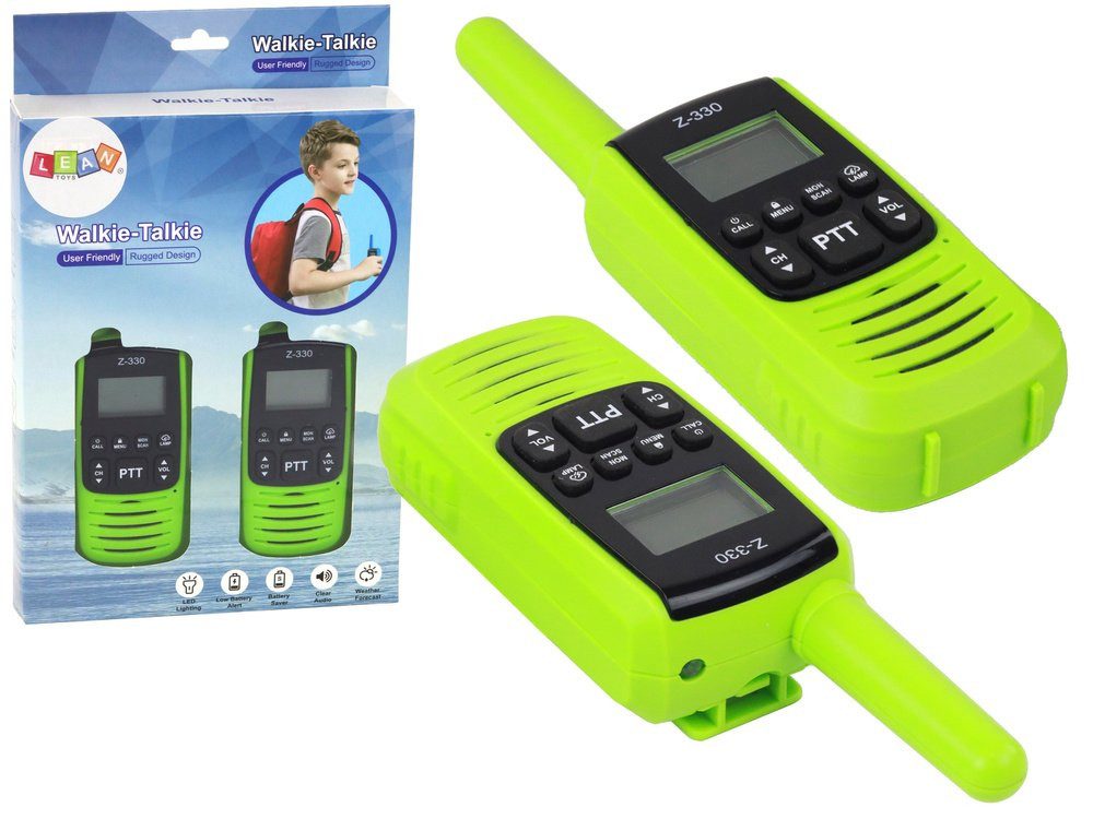 Wisam Lernspielzeug Walkie-Talkies Grün, Reichweite 3 km, Kommunikations-Gadget