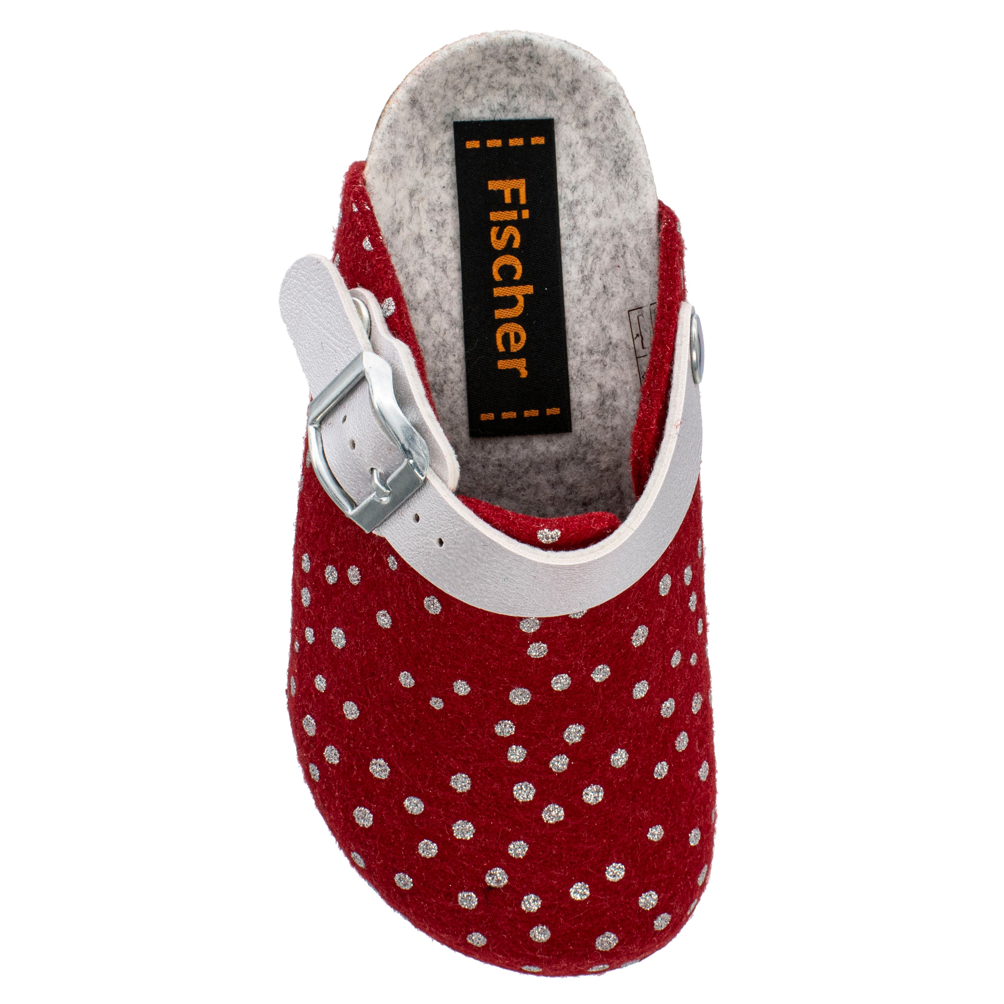 Fischer-Markenschuh Shetland Pantoffel aus Filz, mit Filzfutter, mit gepolstertes Fußbett