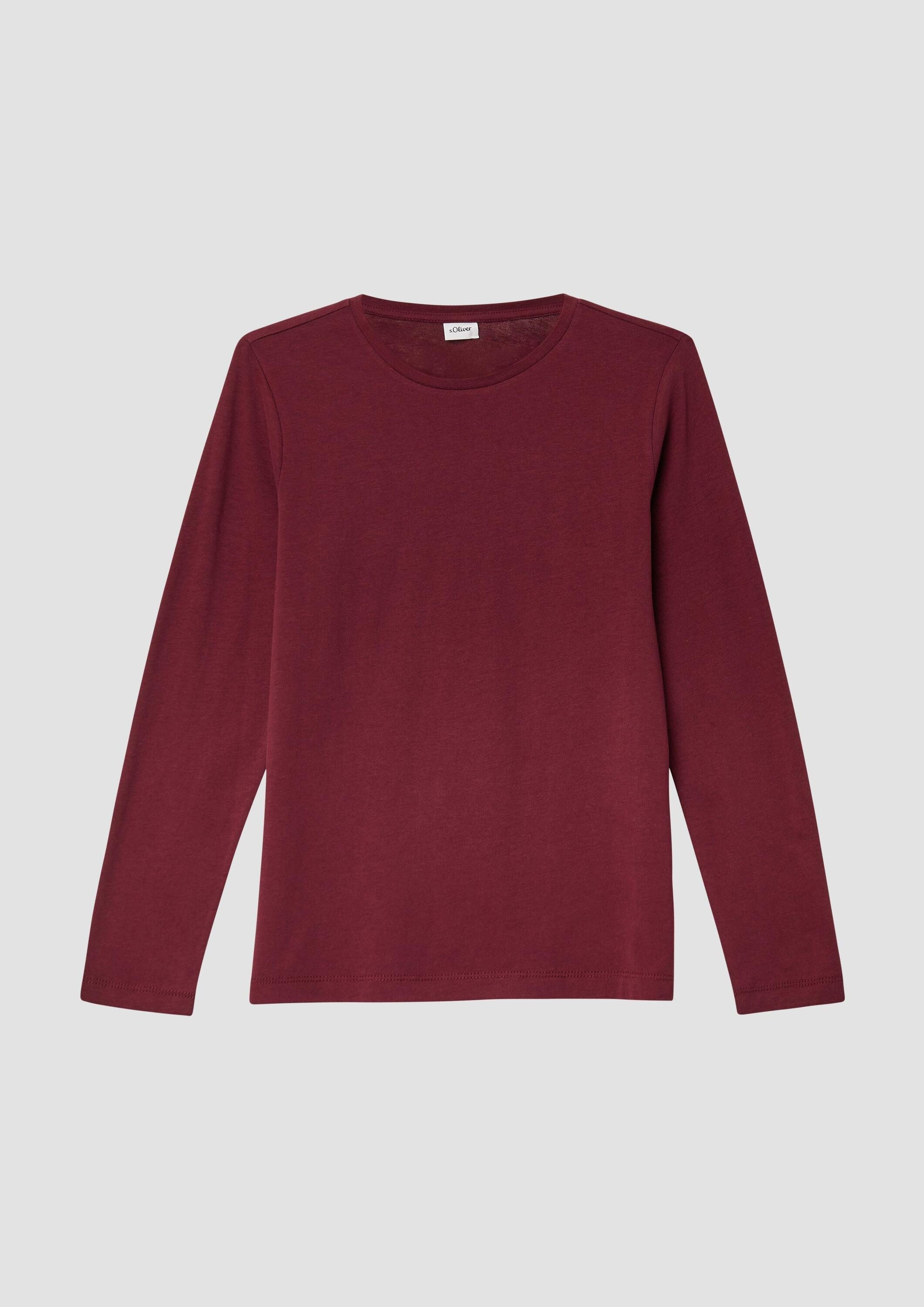 s.Oliver Langarmshirt T-Shirt Baumwoll-Longsleeve mit Rückenprint