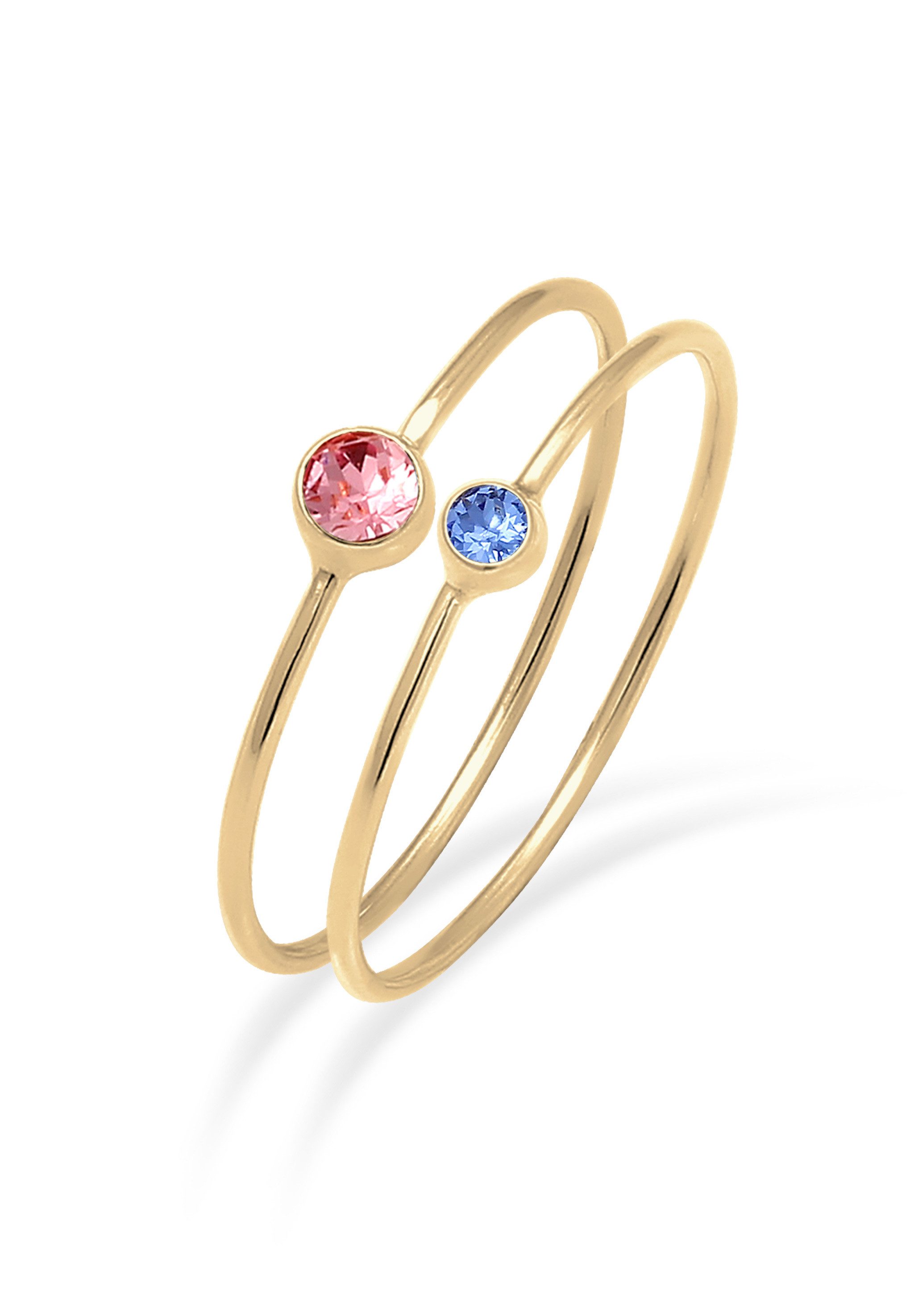Elli Ring-Set Set 925 Silber, mit Kristallen von Swarovski®, Ring Set
