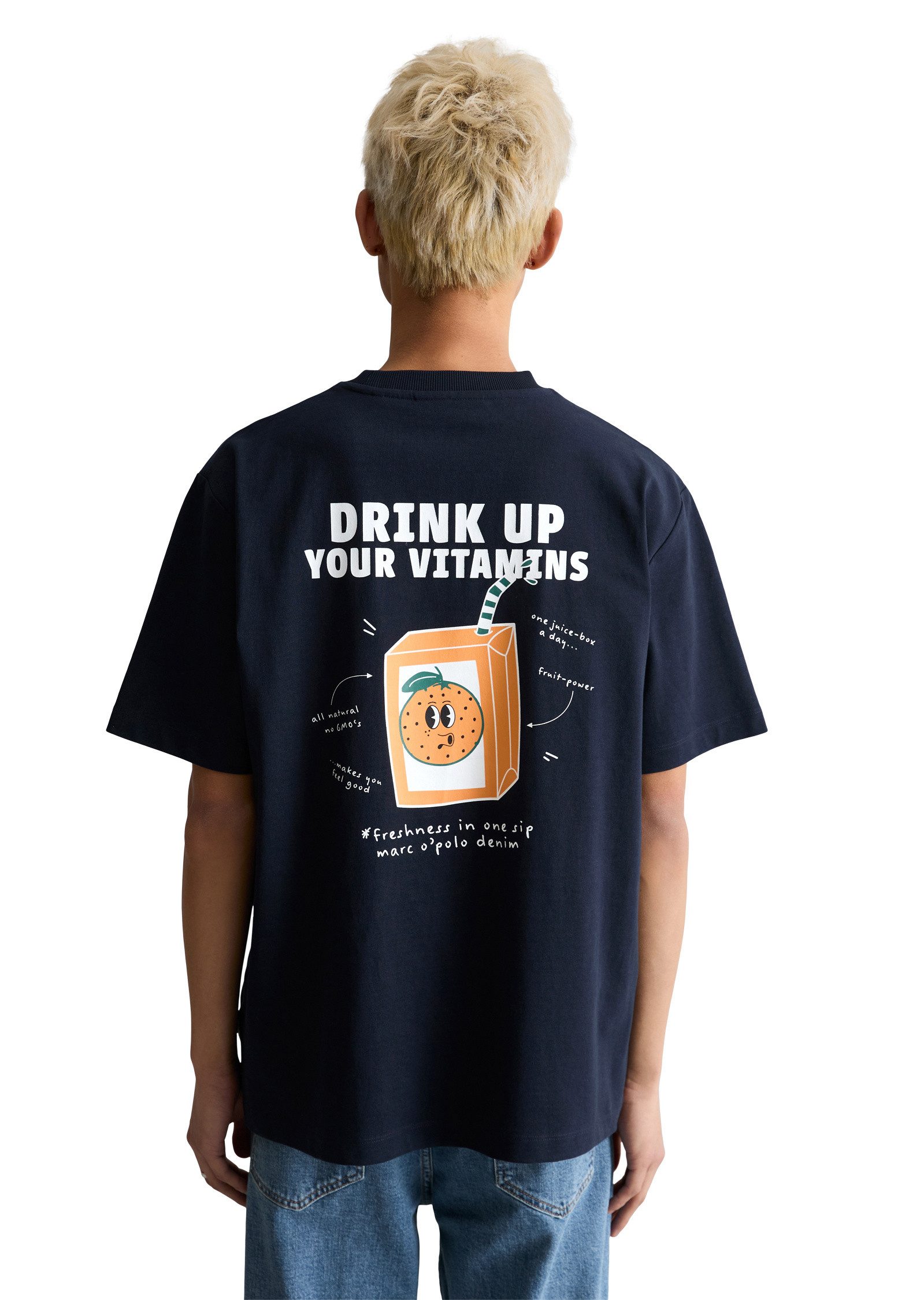 Marc O'Polo DENIM T-Shirt mit Rückenprint