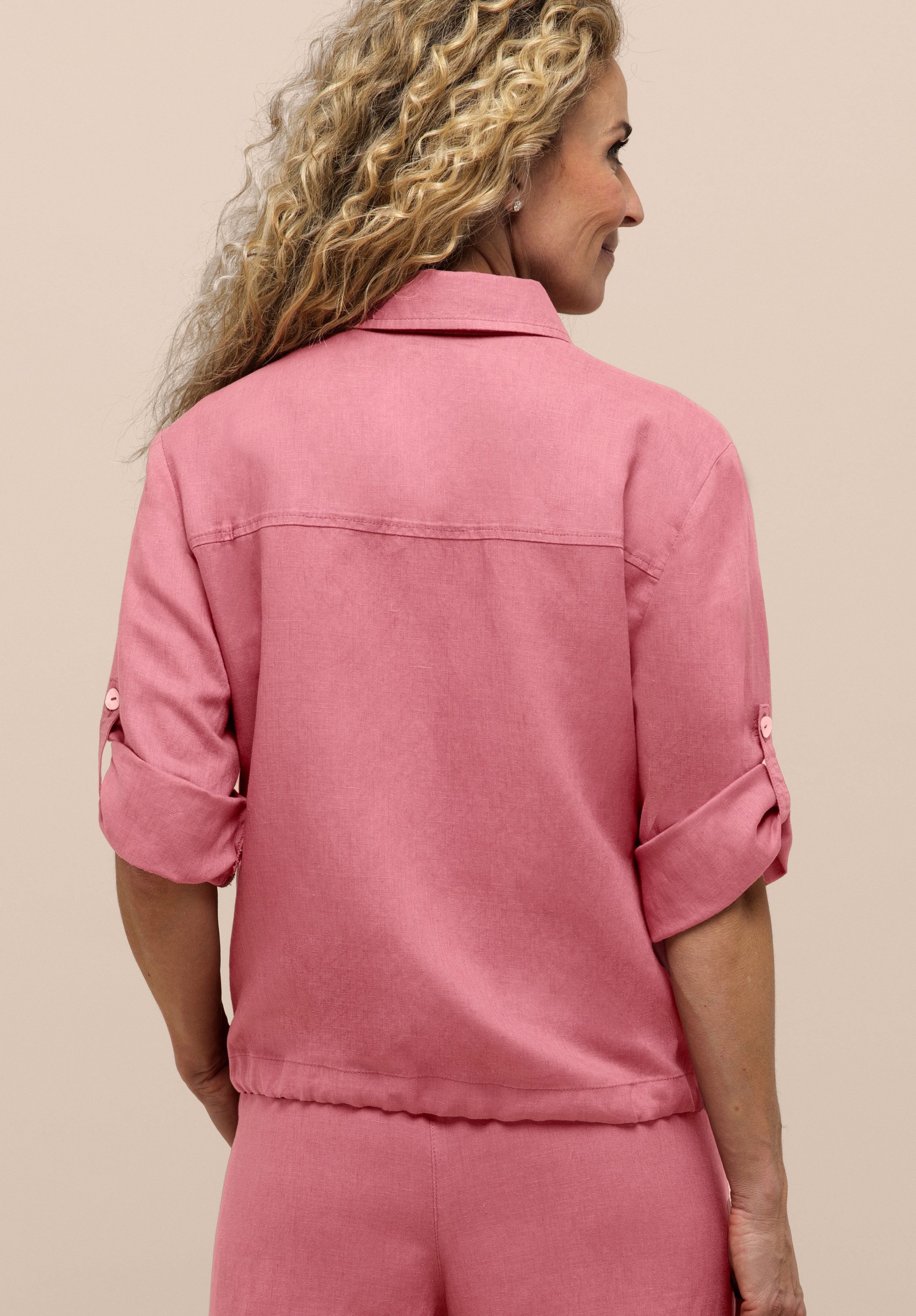 bianca Hemdbluse ALICE legere Blusenjacke mit Krempelärmeln