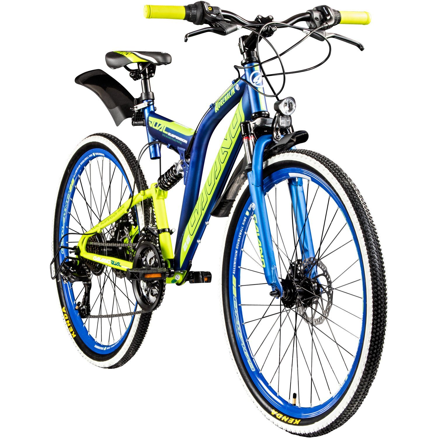Galano Mountainbike »Adrenalin DS«, 21 Gang, Kettenschaltung, 26 Zoll  Jugendfahrrad MTB Fully ab 160 cm für Mädchen und Jungen mit Beleuchtung  StVZO
