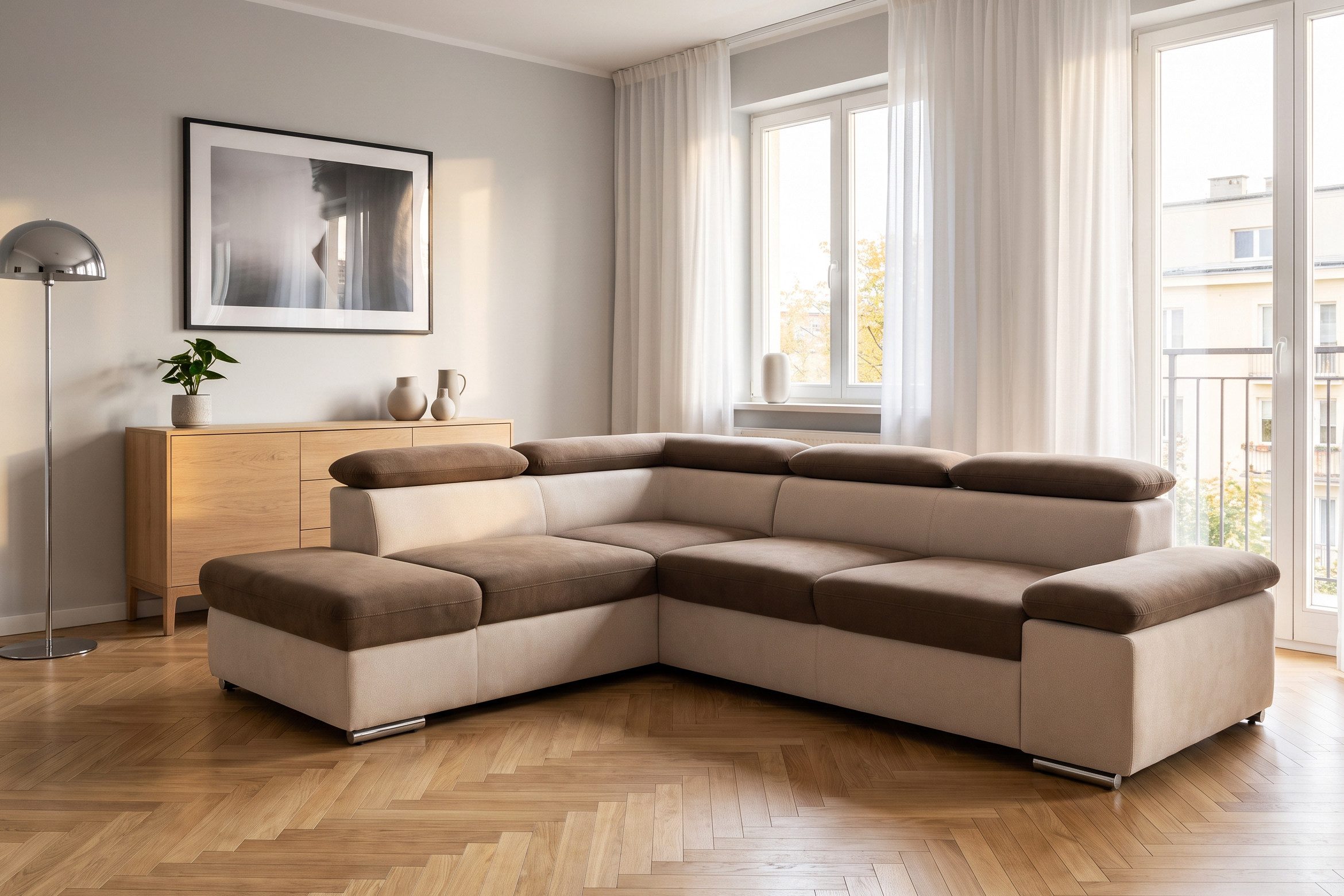 sit&more Ecksofa Valantine L-Form, B: 272 cm, Armteilverstellung, Kopfteilverstellung, optional Schlaffunktion, Komfortsofa, modern