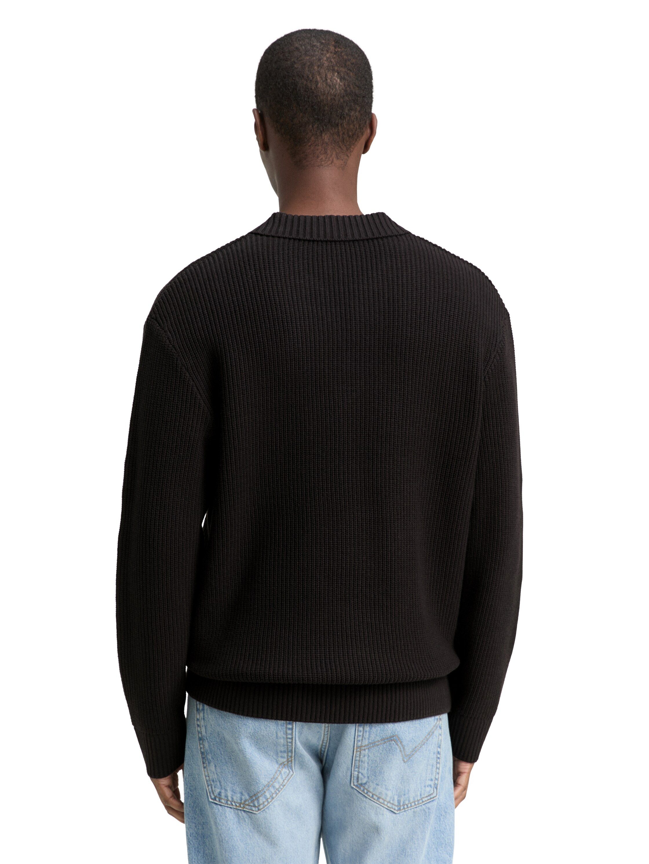 TOM TAILOR Denim Polokragenpullover mit Rippbündchen günstig online kaufen