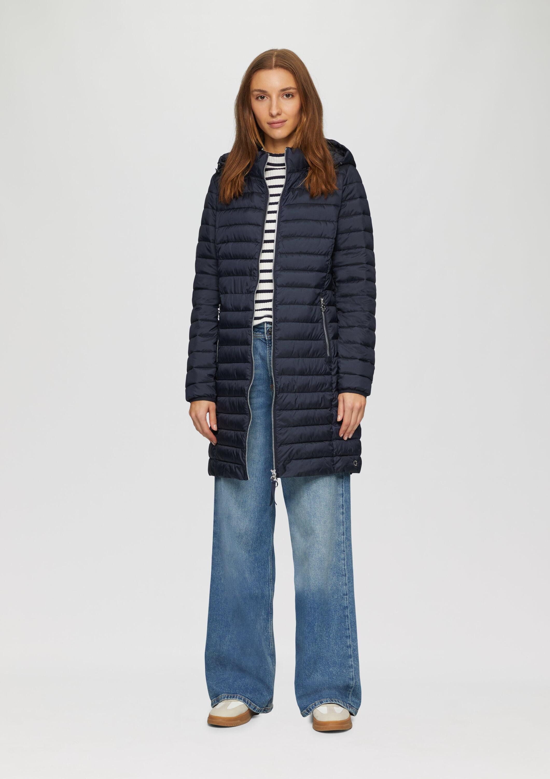 s.Oliver Funktionsmantel Outdoor-Mantel Lange Steppjacke mit abnehmbarer Kapuze – Bild 5 von 5