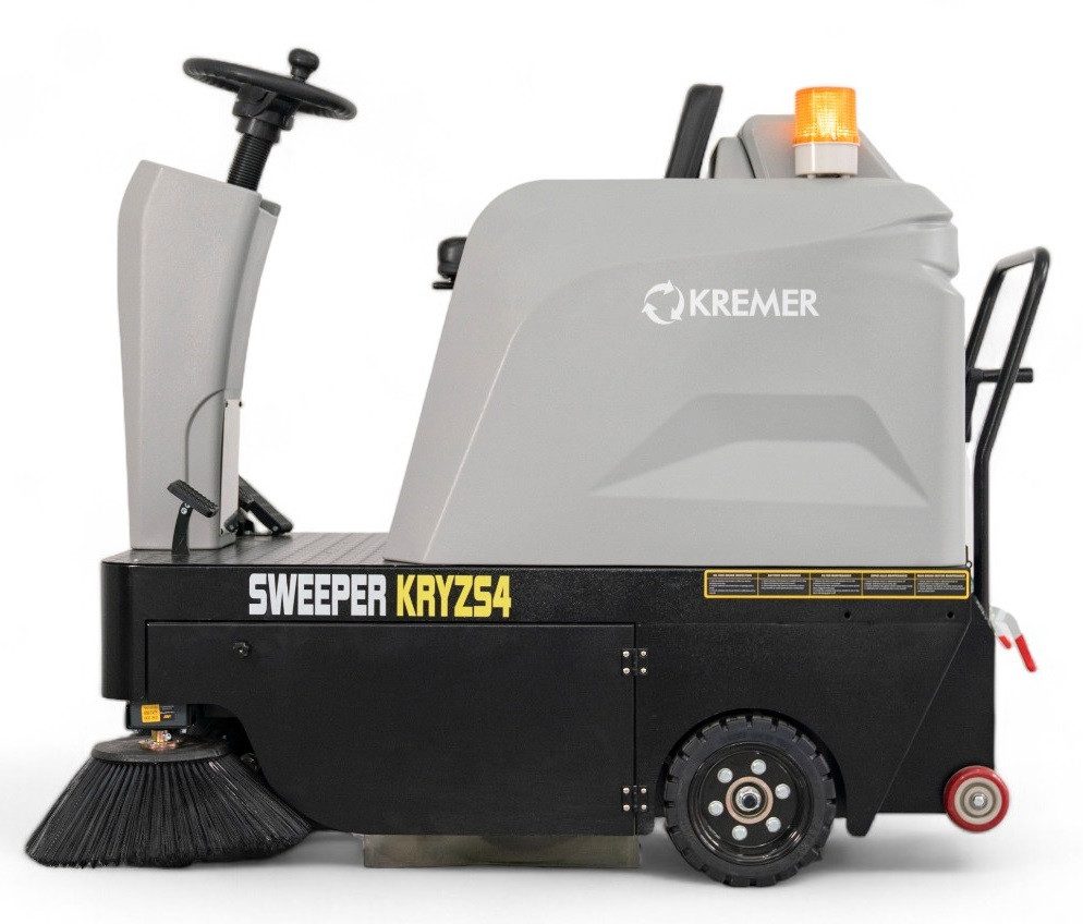 Kremer Reinigungsgeräte Kehrmaschine Aufsitz - Kehrmaschine KRYZS4 48V 6.380 m²/h Flächenleistung, 125,00 cm Arbeitsbreite, zum Fahren