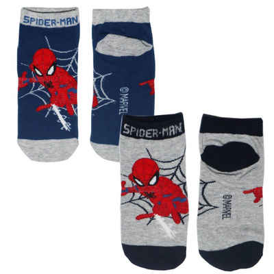 MARVEL Kurzsocken Marvel Spiderman kurze Kinder Socken 2er Pack Gr. 23 bis 34