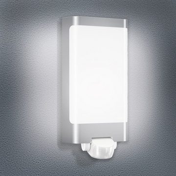 steinel Außen-Wandleuchte L 240 S, Bewegungsmelder, Leuchtdauer einstellbar, Tageslichtsensor, LED fest integriert, Warmweiß, 180° Bewegungsmelder,Rostfreies Edelstahl,+LED-Leuchtmittel,warmweiß