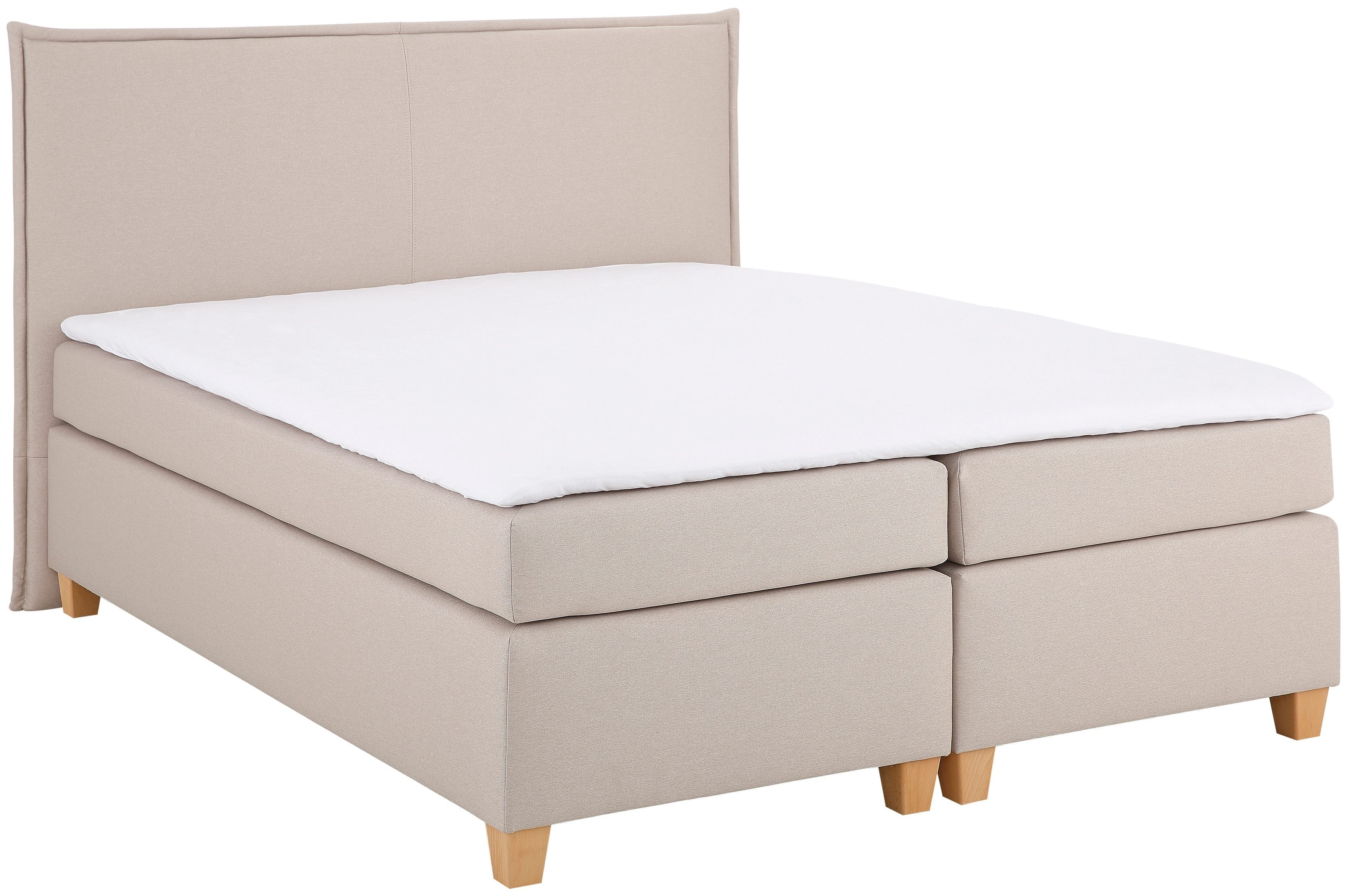 Home affaire Boxspringbett Houssay, inkl. Topper, 5 Breiten, 2 Härtegraden auch in Überlänge 220 cm