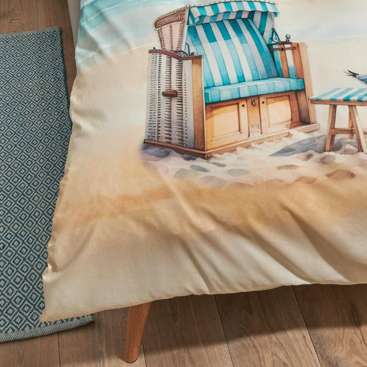 TRAUMSCHLAF Bettwäsche Strandkörbe, Renforce, 2 teilig
