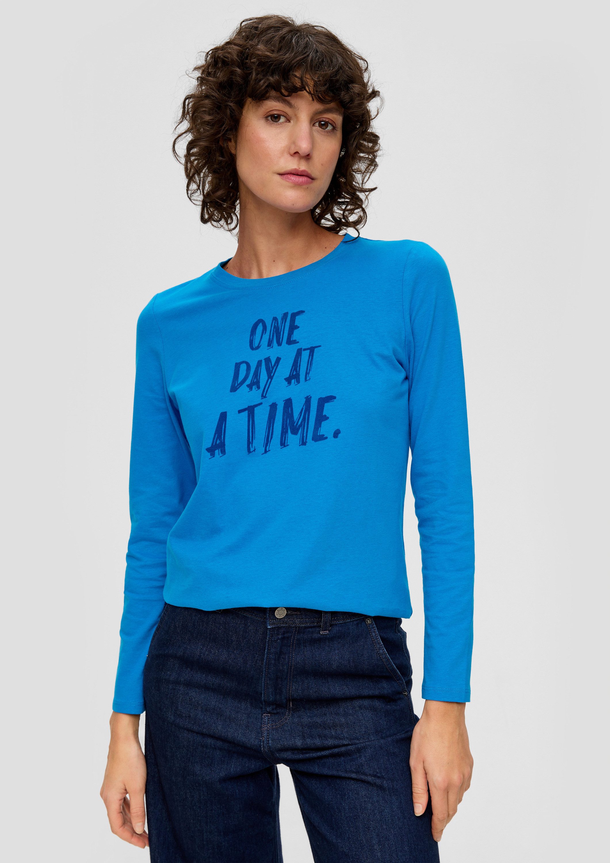 s.Oliver Langarmshirt T-Shirt Longsleeve mit Effektprint günstig online kaufen