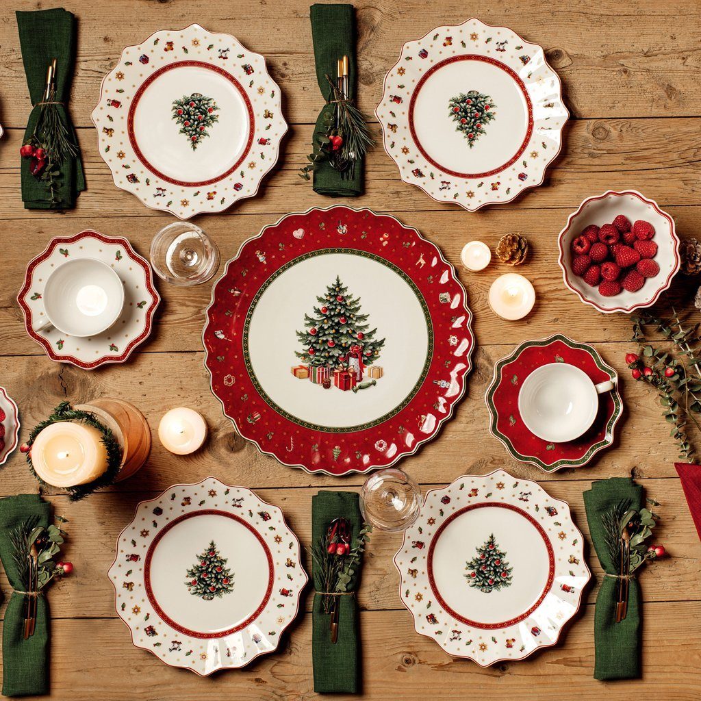 Villeroy & Boch Tortenplatte Toy's Delight runde Kuchenplatte, Porzellan, (1-tlg), Premium Porcelain, 1 Stck, Handw., mikrow.sicher