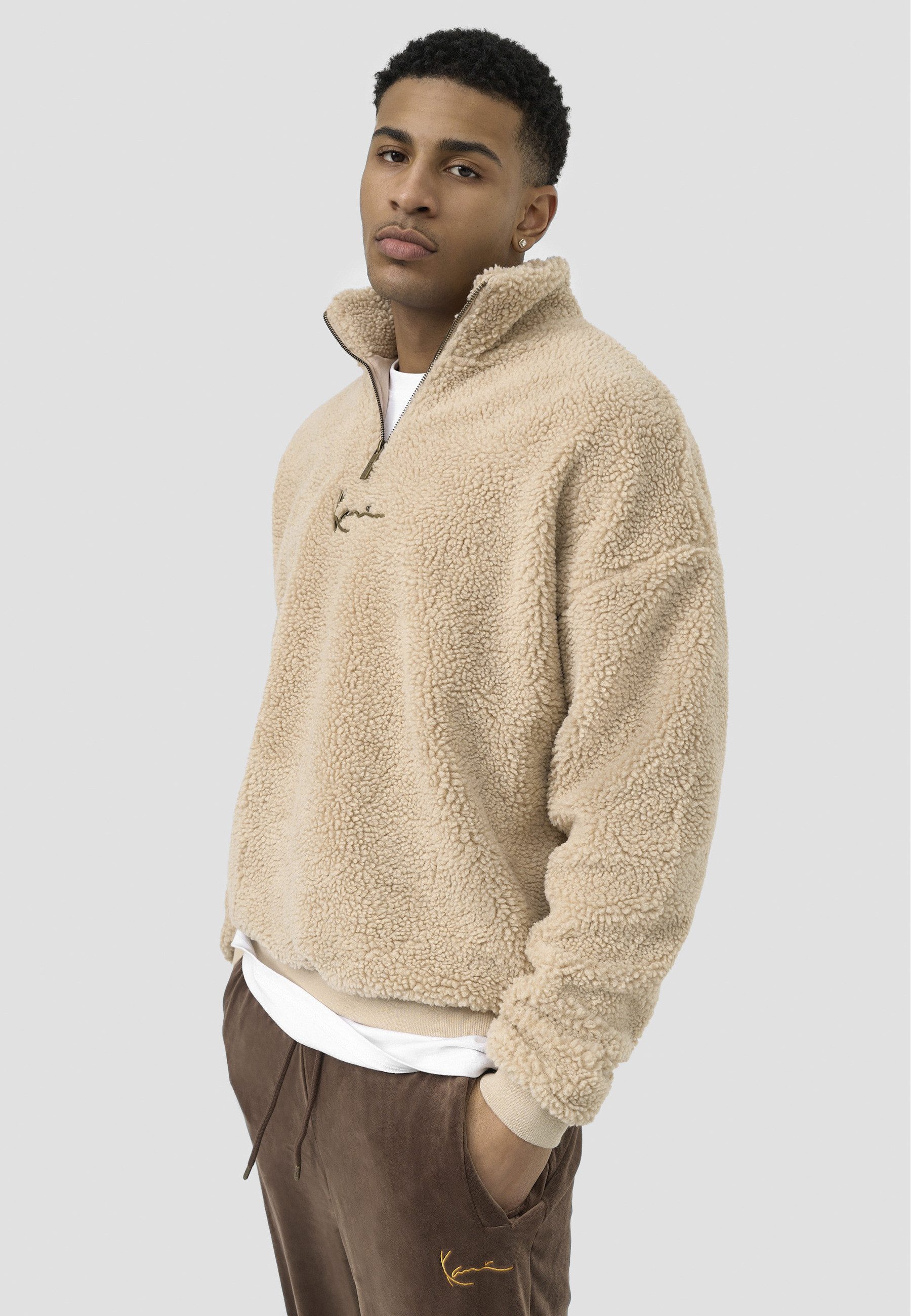 Karl Kani Sweater Karl Kani Herren KM213-063-1 Small Signature Teddy Troyer (1-tlg)
