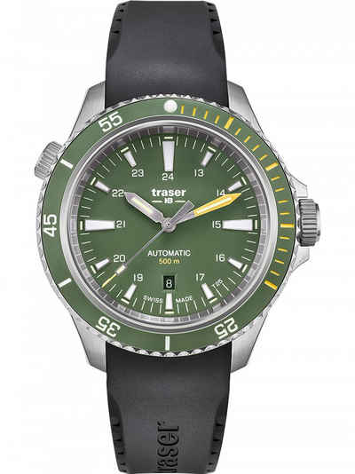 Traser Automatikuhr Traser H3 110326 P67 Diver Automatik Green 46mm 50ATM