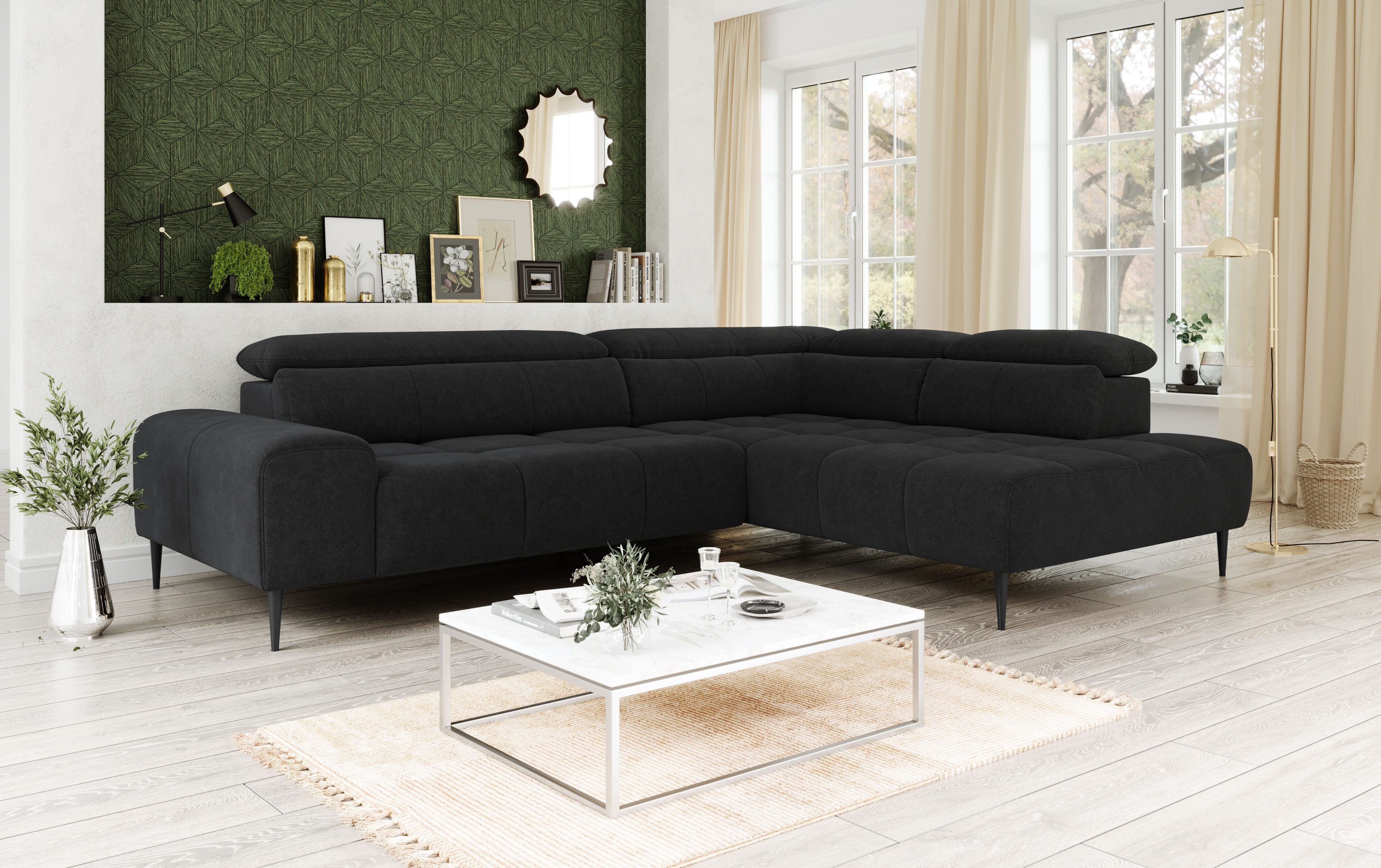 Ecksofa Theo L-Form, B: 298 cm