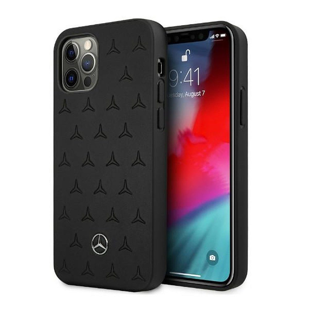 Mercedes Handyhülle Schutzhülle Rückschale Sternenprägung 6,7, Sternenprägung, erhöhter Displayrand, Hardcase