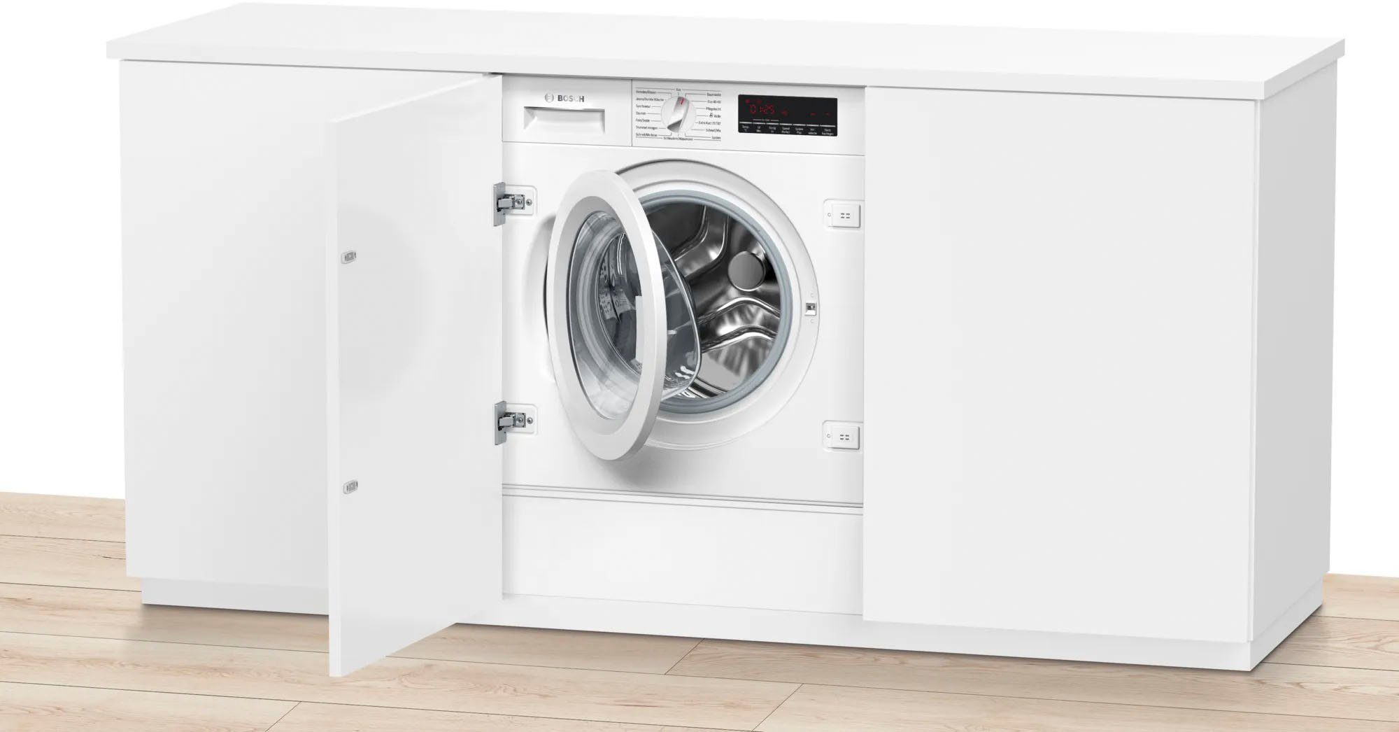 BOSCH Einbauwaschmaschine Serie 8 WIW28443, 8 kg, 1400 U/min, AquaStop, Speed Perfect, Nachlegefunktion, Kurzprogramme – Bild 4 von 5