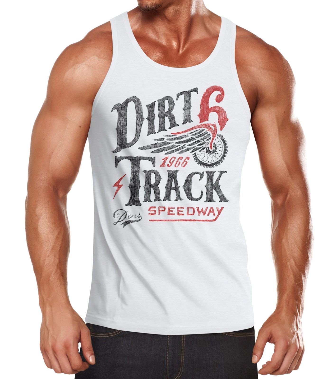 Neverless Tanktop Herren Tank-Top Dirt Track günstig online kaufen