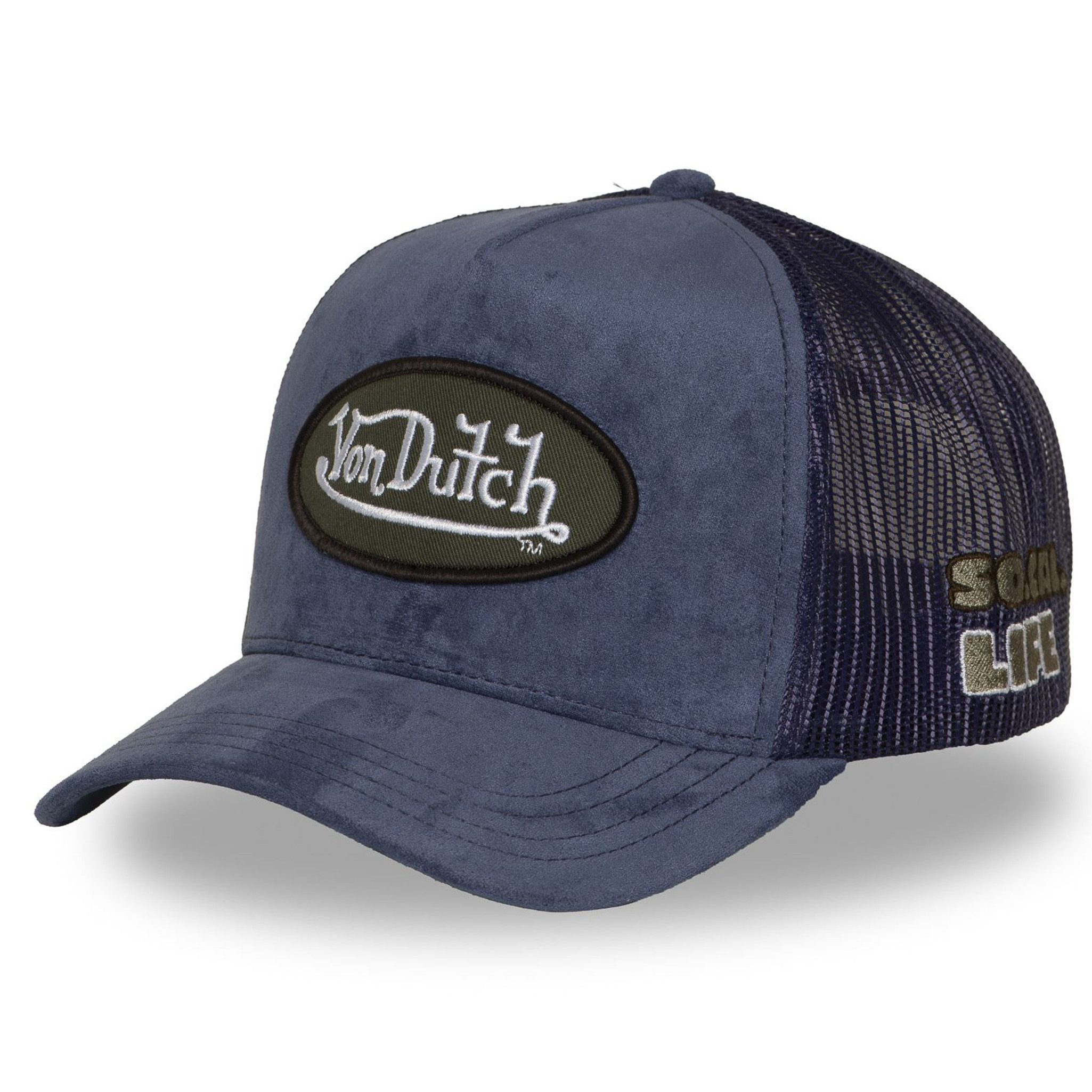 Von Dutch Trucker Cap Von Dutch Originals Trucker Cap SUEDE VD PATCH Fur Twilight (Basecap, Basecap, Meshcap, Trucker Kappe)