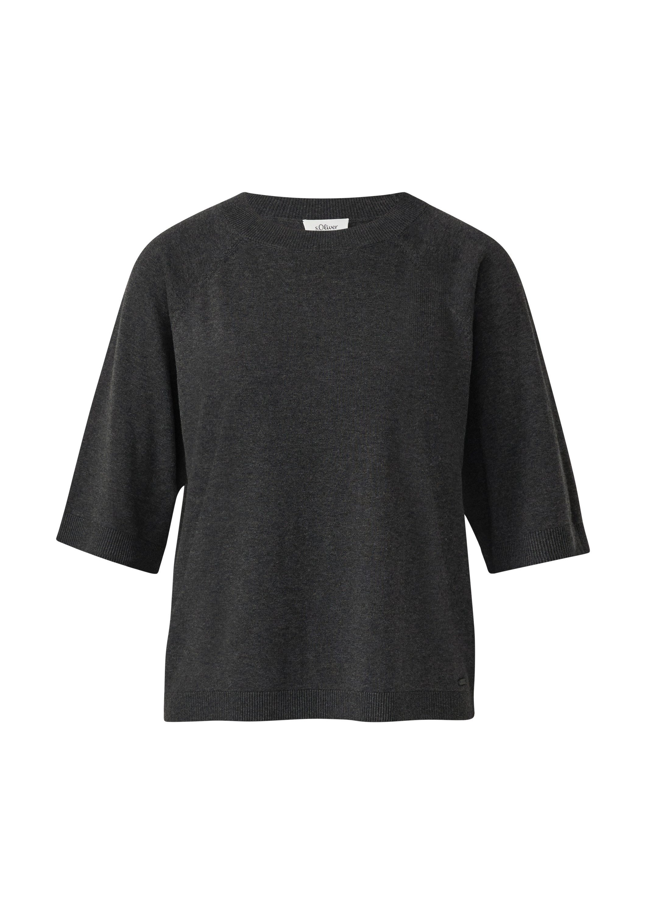 s.Oliver Kurzarmpullover Strickpullover Leichter Kurzarm-Strickpullover günstig online kaufen