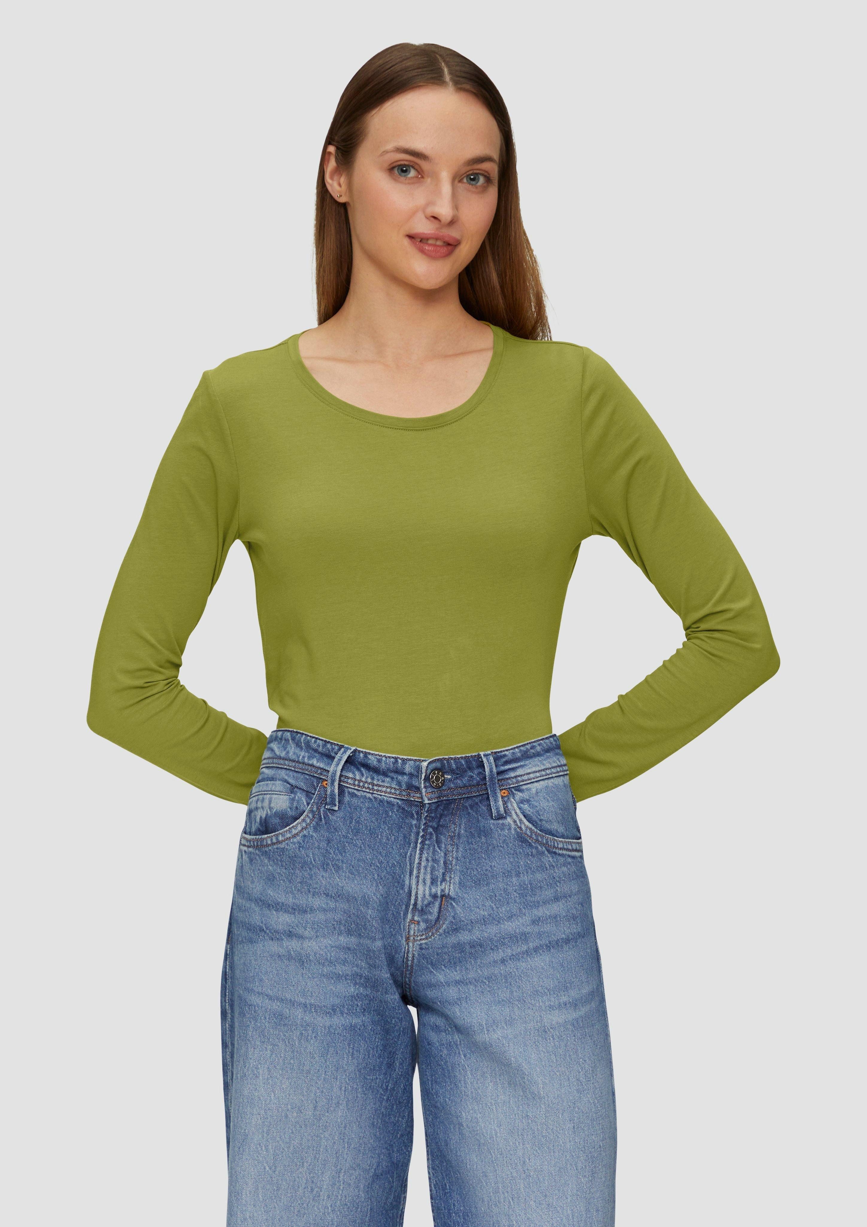 s.Oliver Langarmshirt Longsleeve aus Baumwollstretch günstig online kaufen
