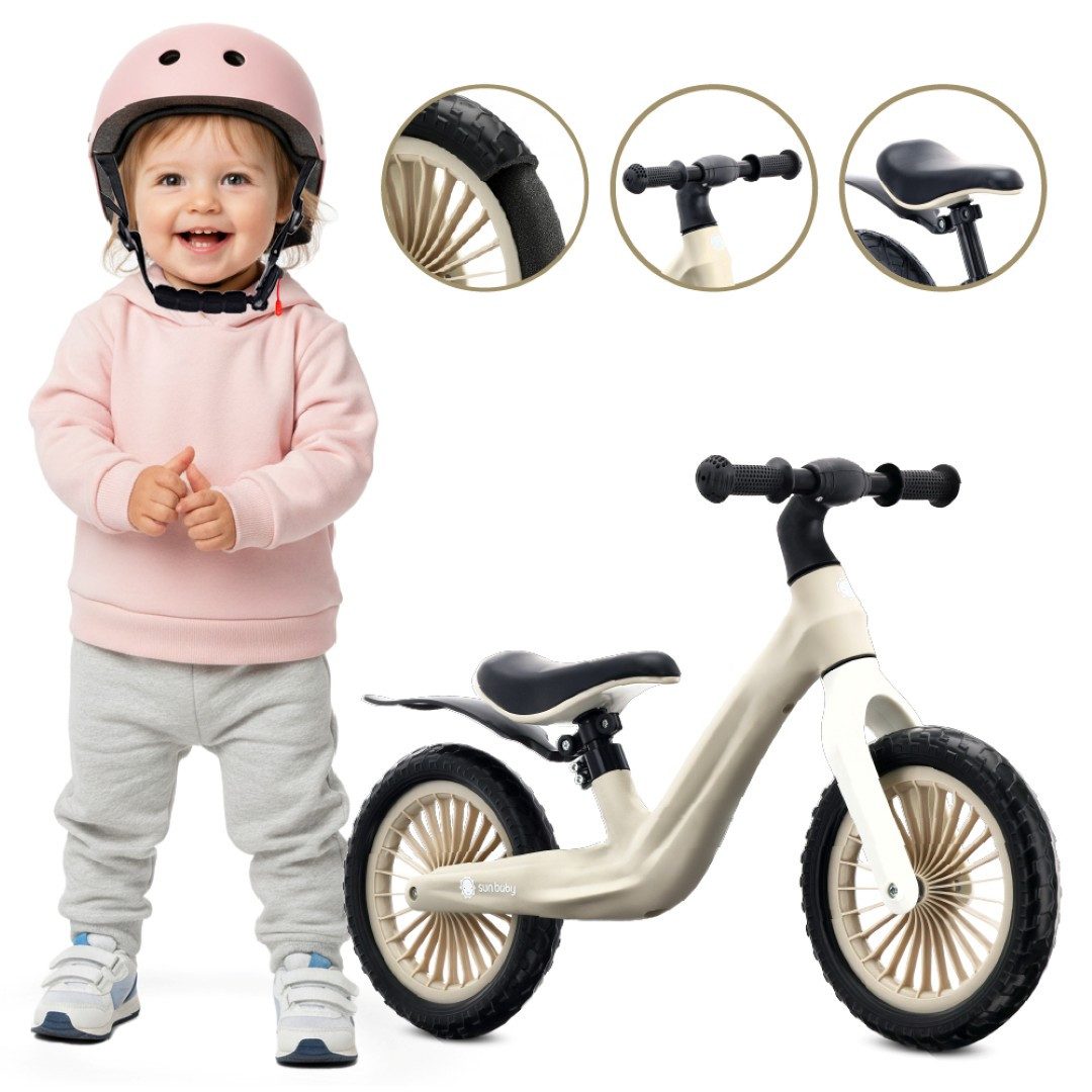 Sun Baby Laufrad SUN BABY Sport Laufrad 12 Zoll EVA Nylonrahmen - Beige