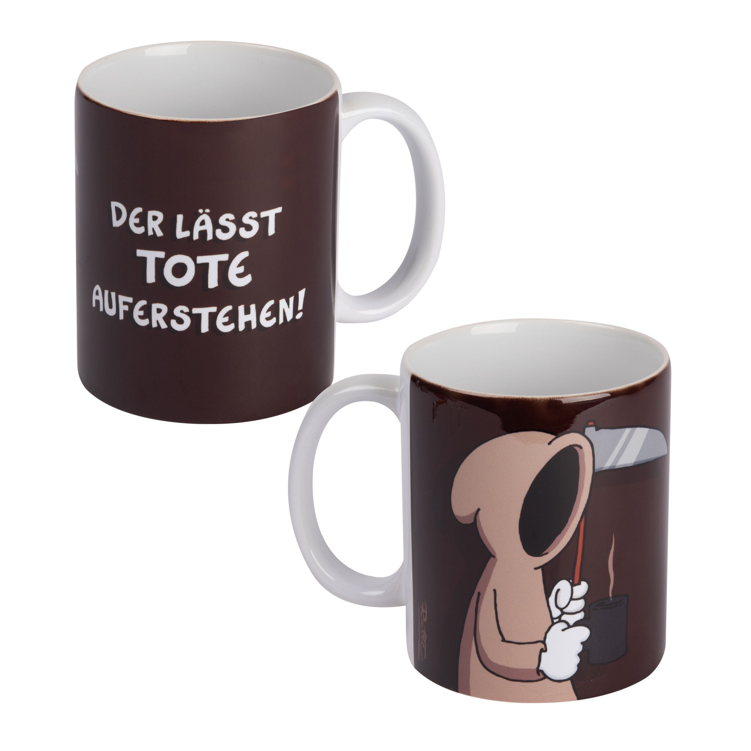 ml, Ralph United Tasse lässt Ruthe auferstehen! 320 Labels® Tote - Kaffeetasse Keramik Schwarz Der