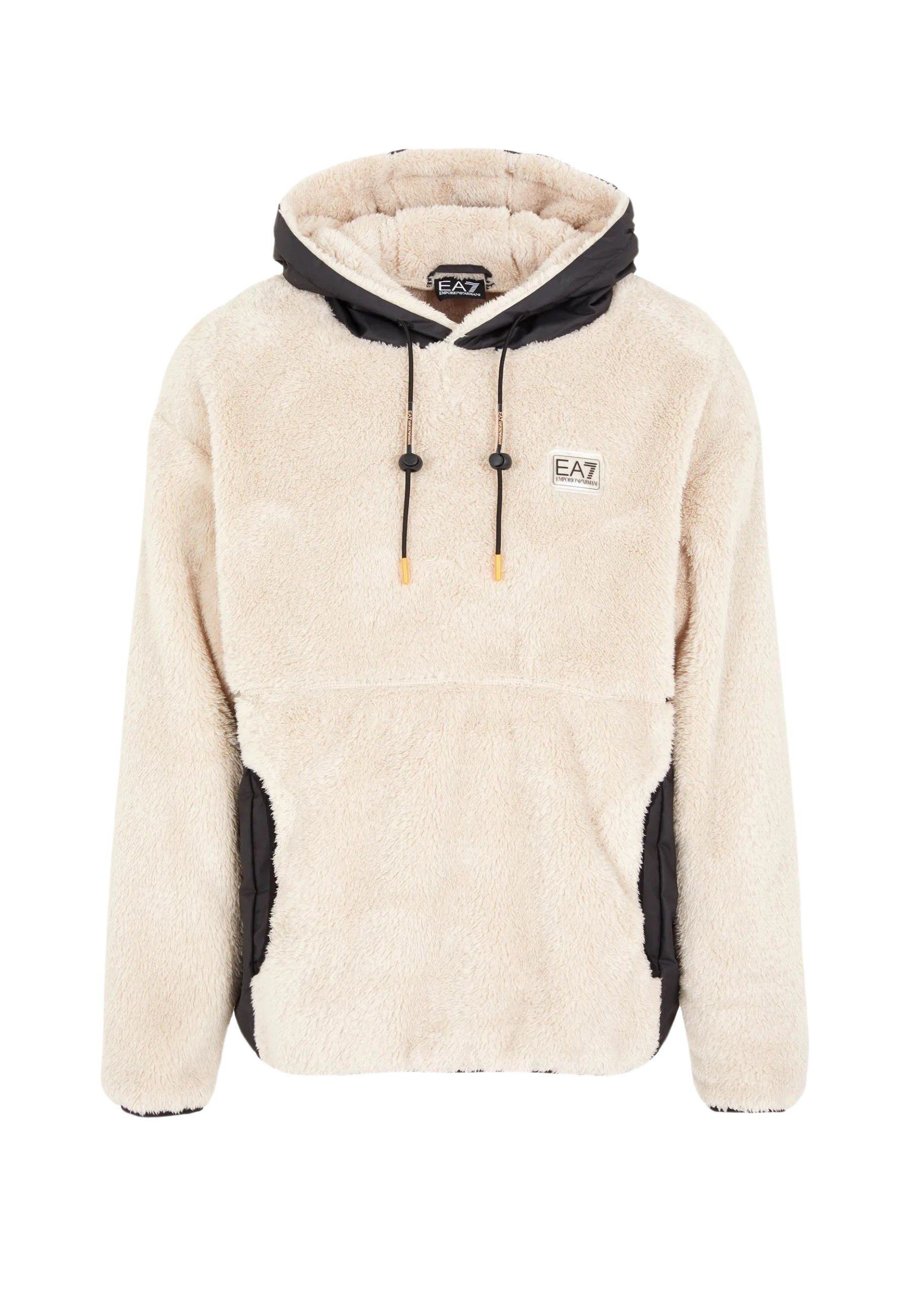 Teddy-Optik in Armani Kapuzenpullover Hoodie (1-tlg) Oversize Emporio Hoodie