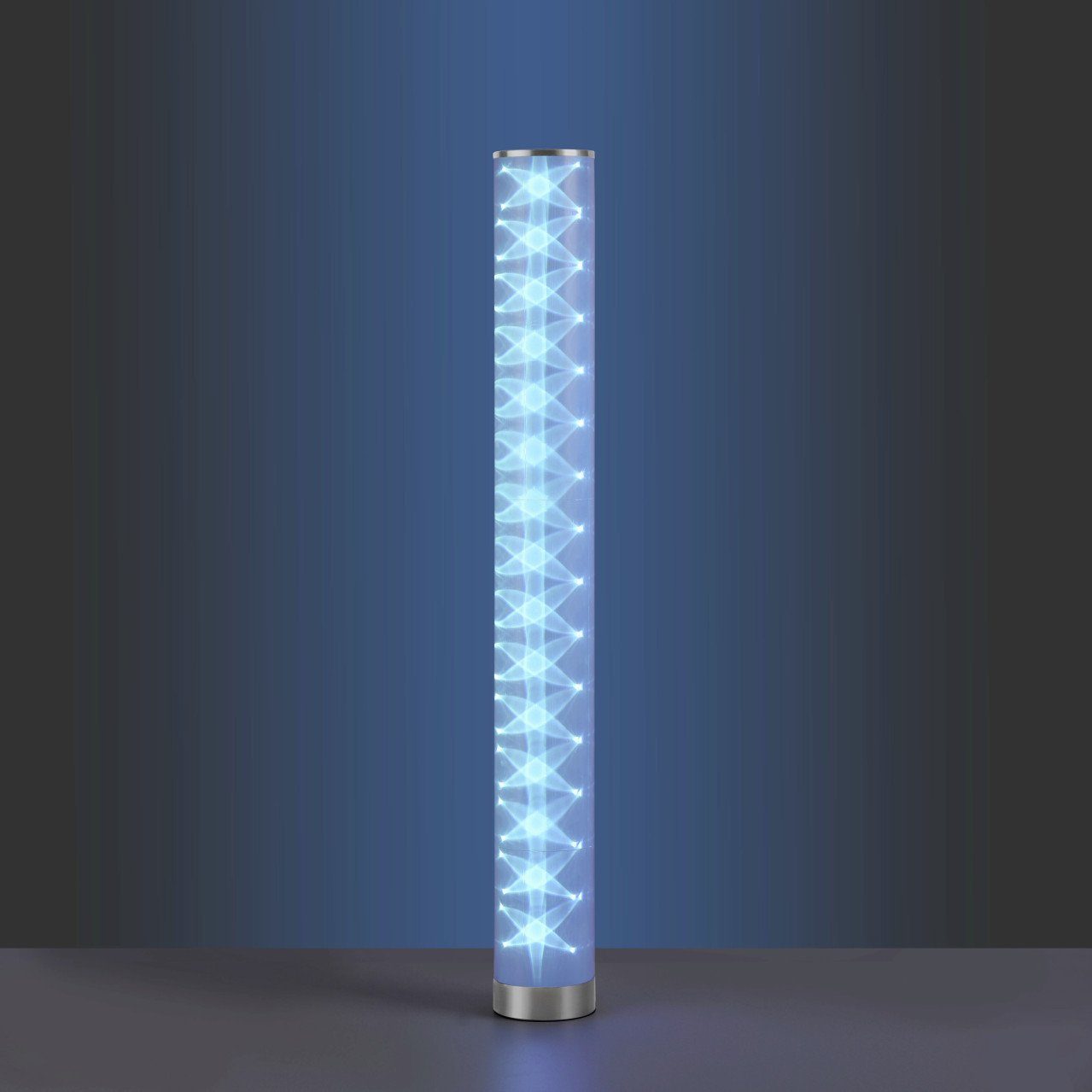LeuchtenDirekt Stehlampe Leuchten Direkt LED Säule Stehleuchte LED, Home-fähig ohne Smart nicht Dimmbar Bewegungsmelder chrom, Bingo