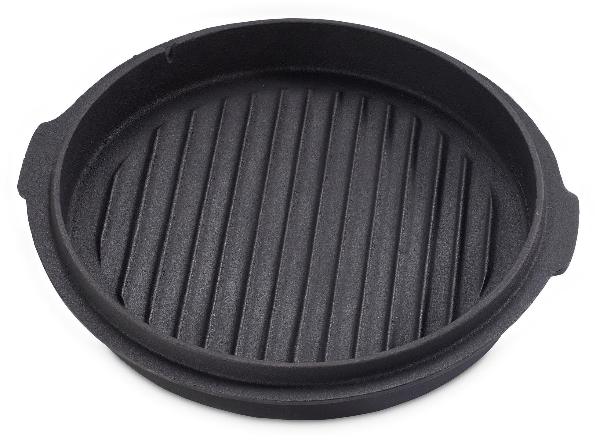 ECHTWERK Schmortopf Dutch Oven, Gusseisen (1-tlg), Feuertopf, Gusseisen BBQ Kochtopf, bereits eingebrannt, 7,6 Liter
