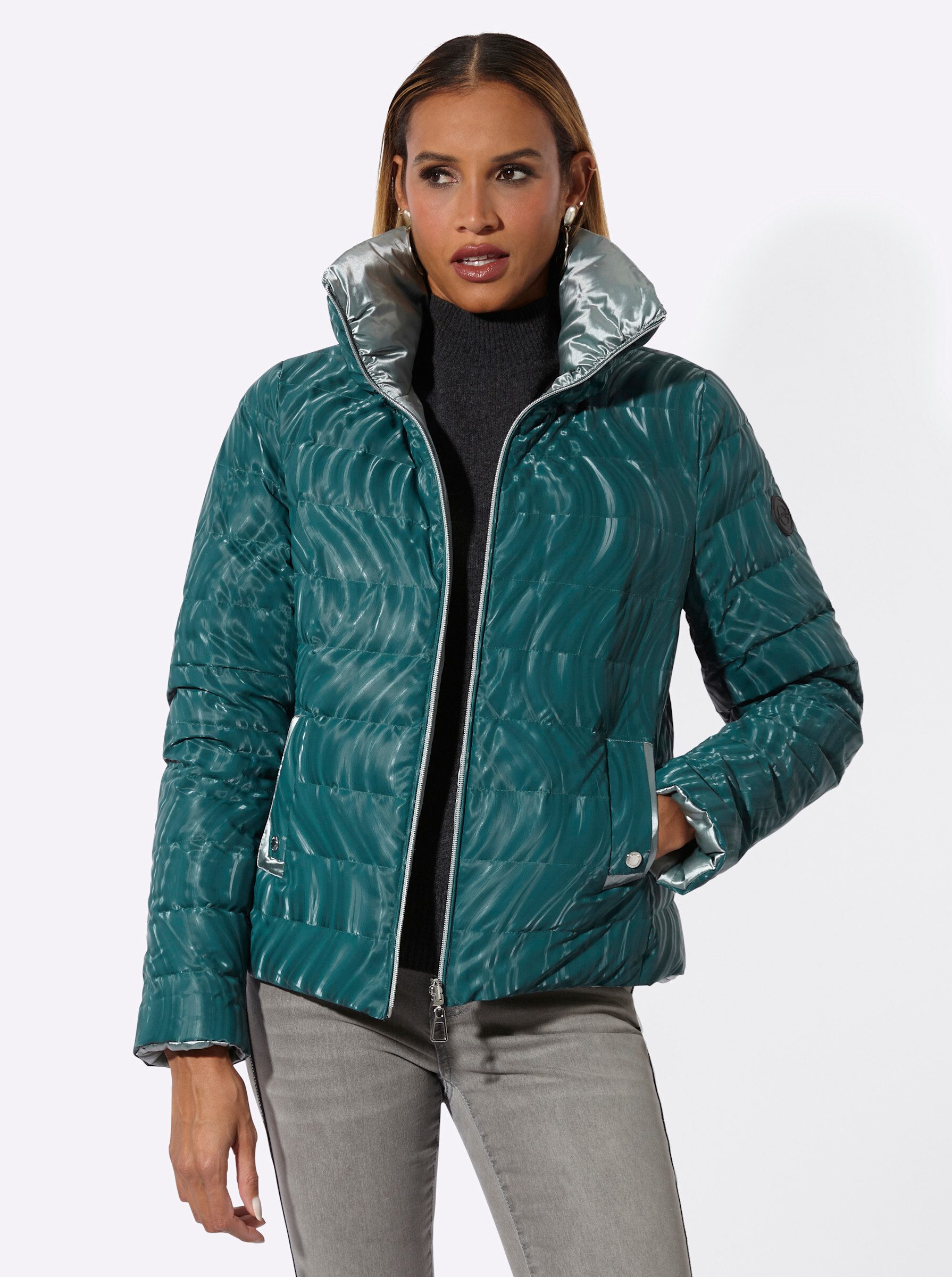 creation L Winterjacke Daunen-Wendejacke Langarm