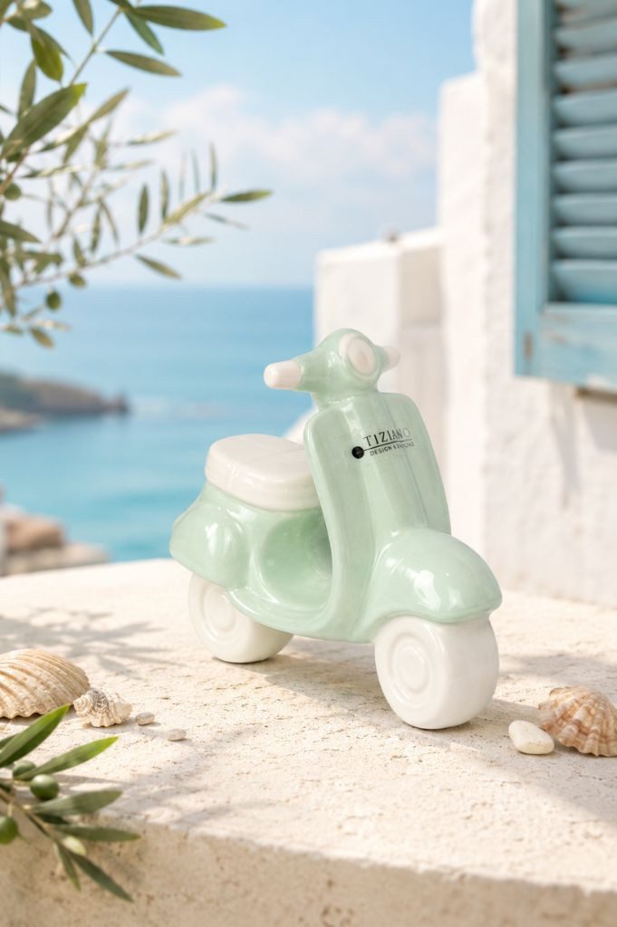 TIZIANO - DESIGN & EMOTIONS Dekofigur Deko Vespa Vespina 13cm mintgrün