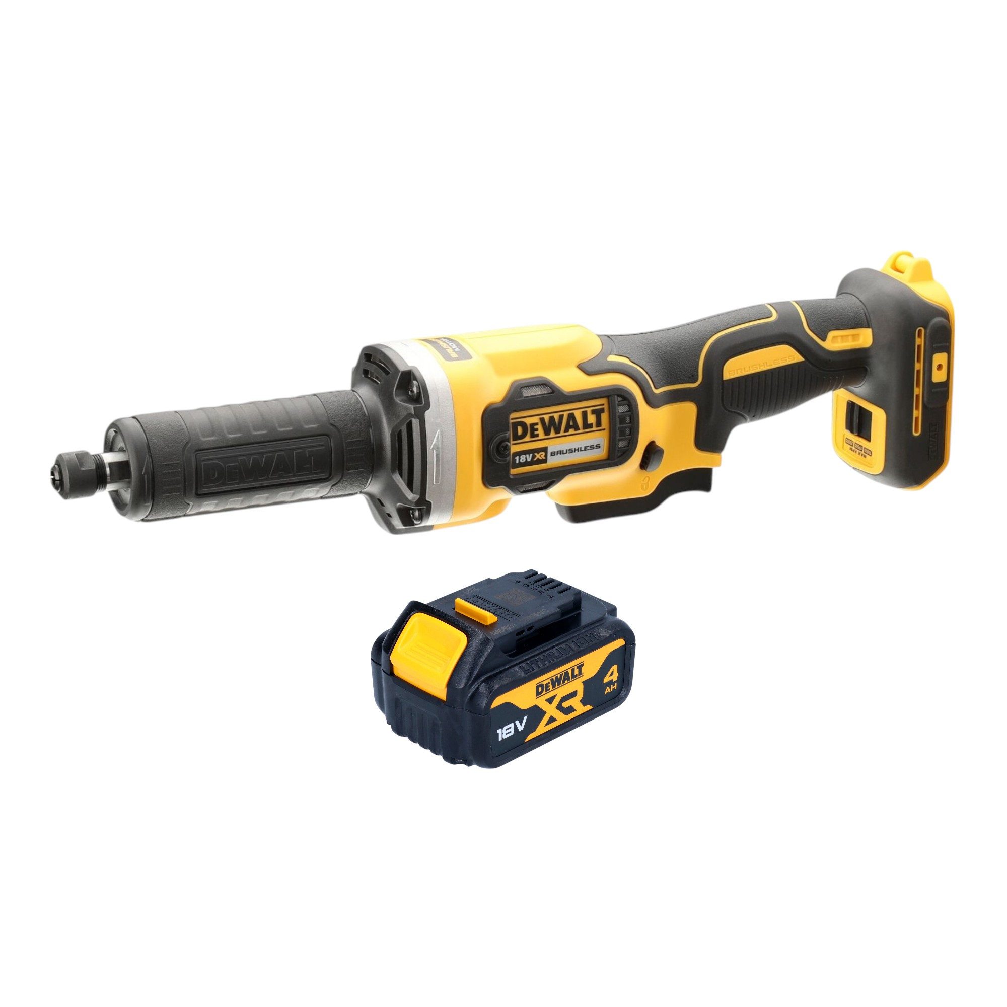 DeWalt Akku-Geradschleifer DCG 426 N 18 V Brushless + 1x Akku 4,0 Ah - ohne Ladegerät