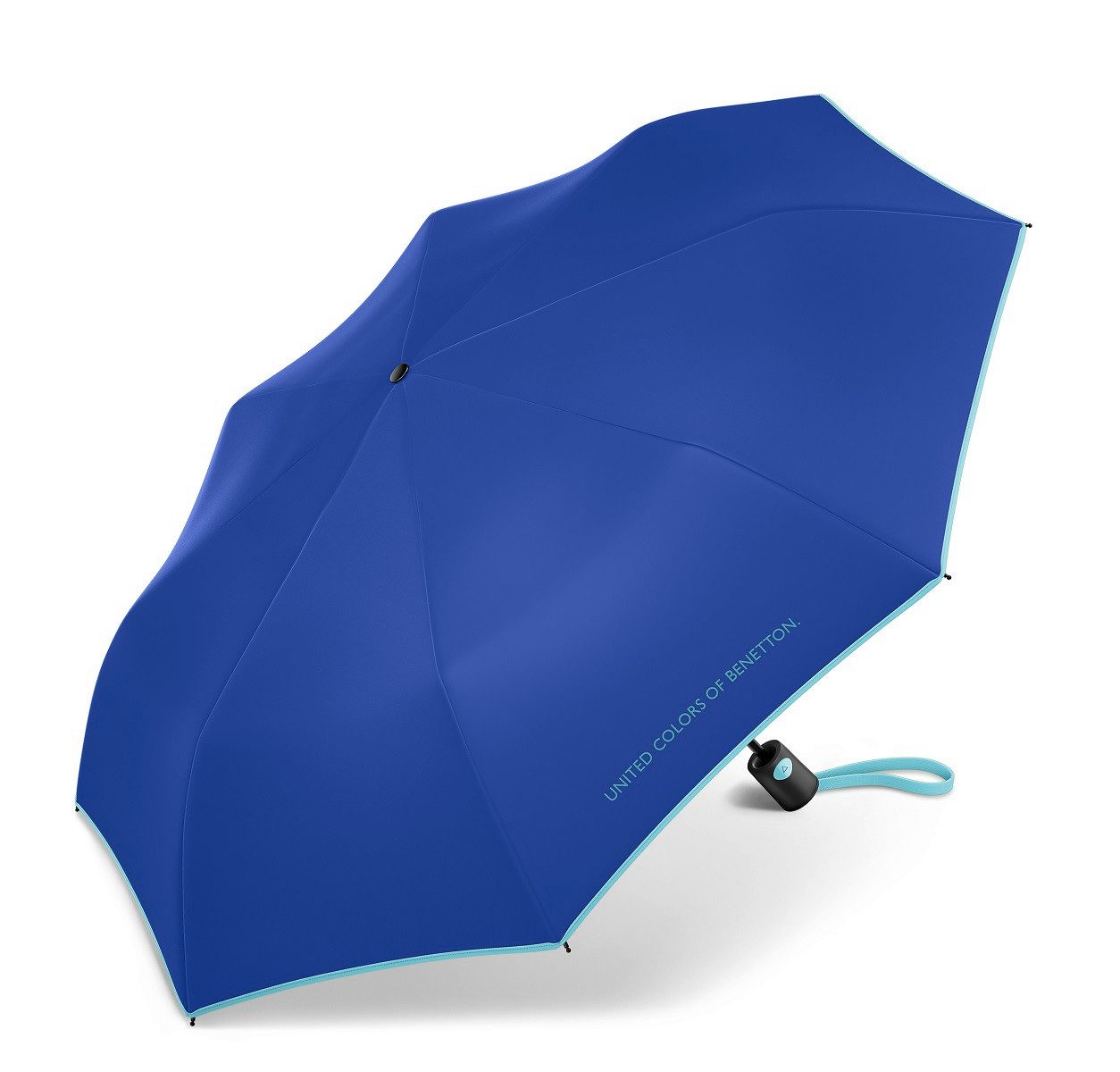 HAPPY RAIN Langregenschirm Benetton Mini AC Auf-Automatik dazzling blue, Windproof